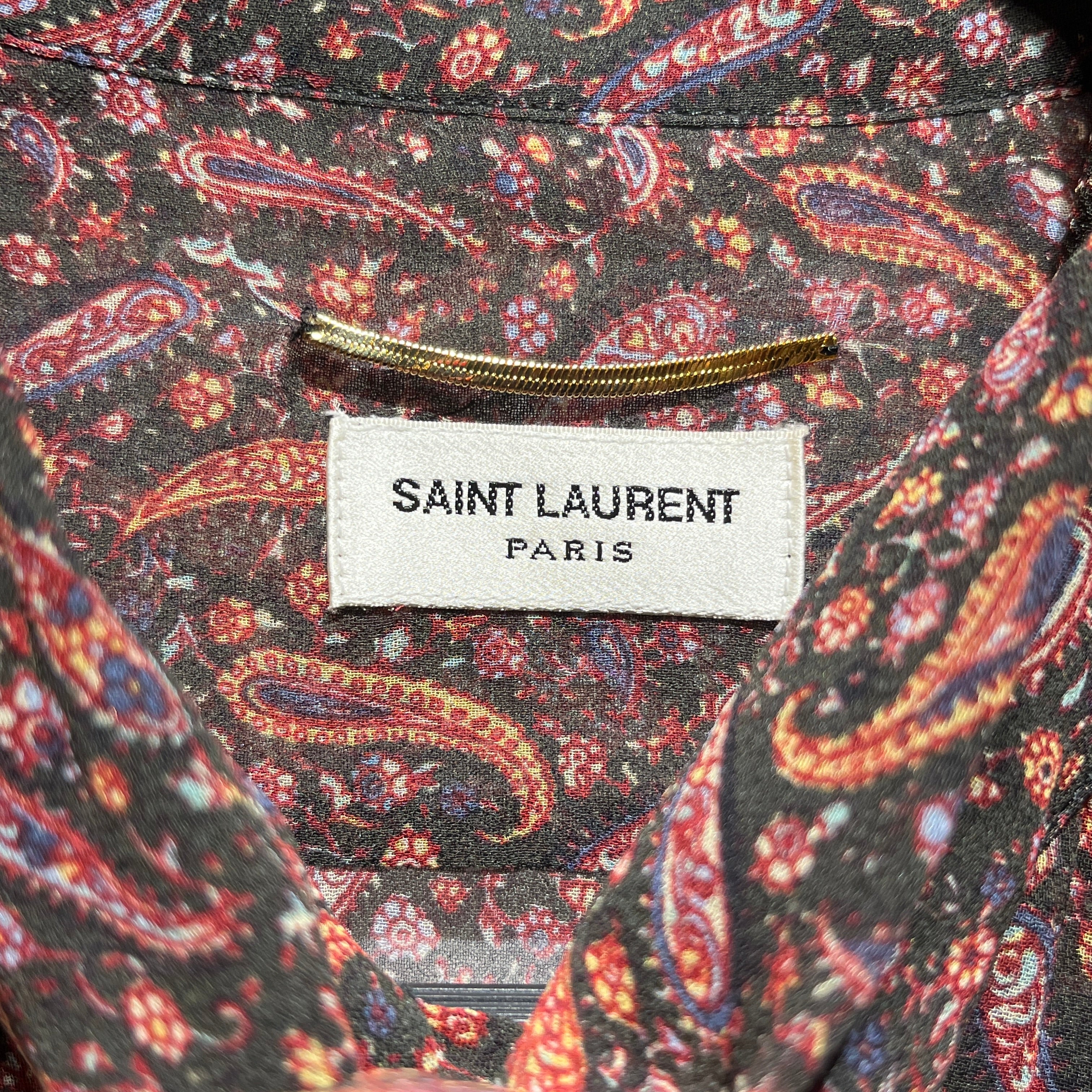 YVES SAINT LAURENT/LS Dress/42/Paisley/Silk/MLT/HEDI SLIMANE ERA PAISLEY DRESS view 3