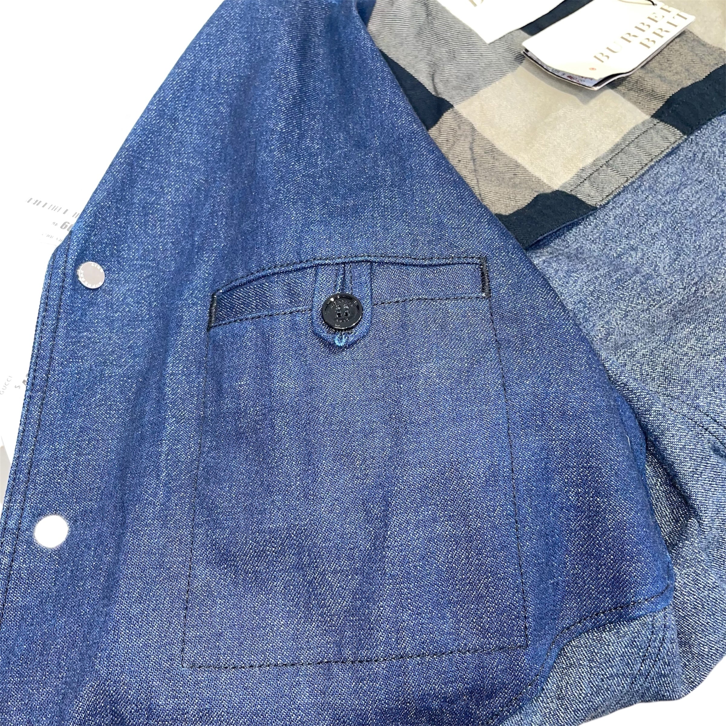 BURBERRY BRIT/Denim Jkt/L/Denim/NVY/NWT 3 FRONT POCKETS view 3