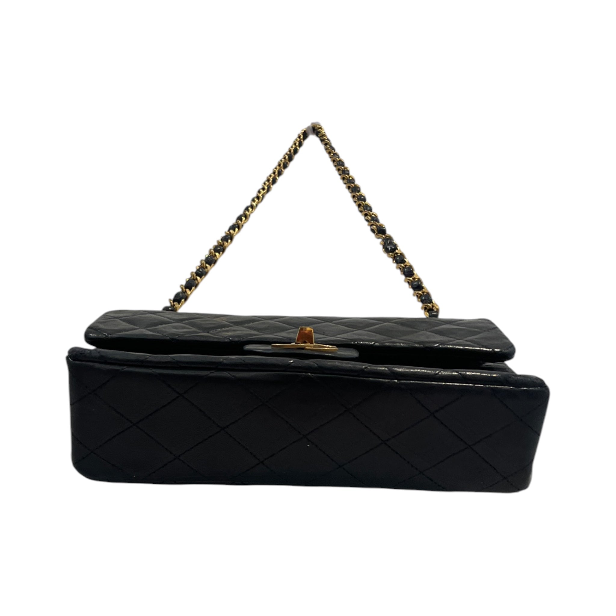 CHANEL/Bag/Lambskin/NVY/VINTAGE DOUBLE FLAP view 4