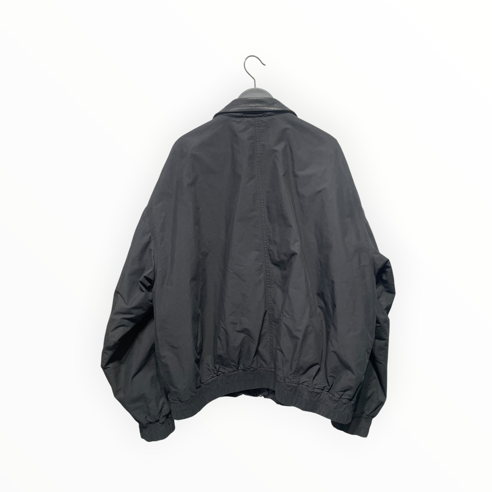 Supreme/Jacket/L/Polyester/BLK/LEATHER COLLAR JACKET view 2