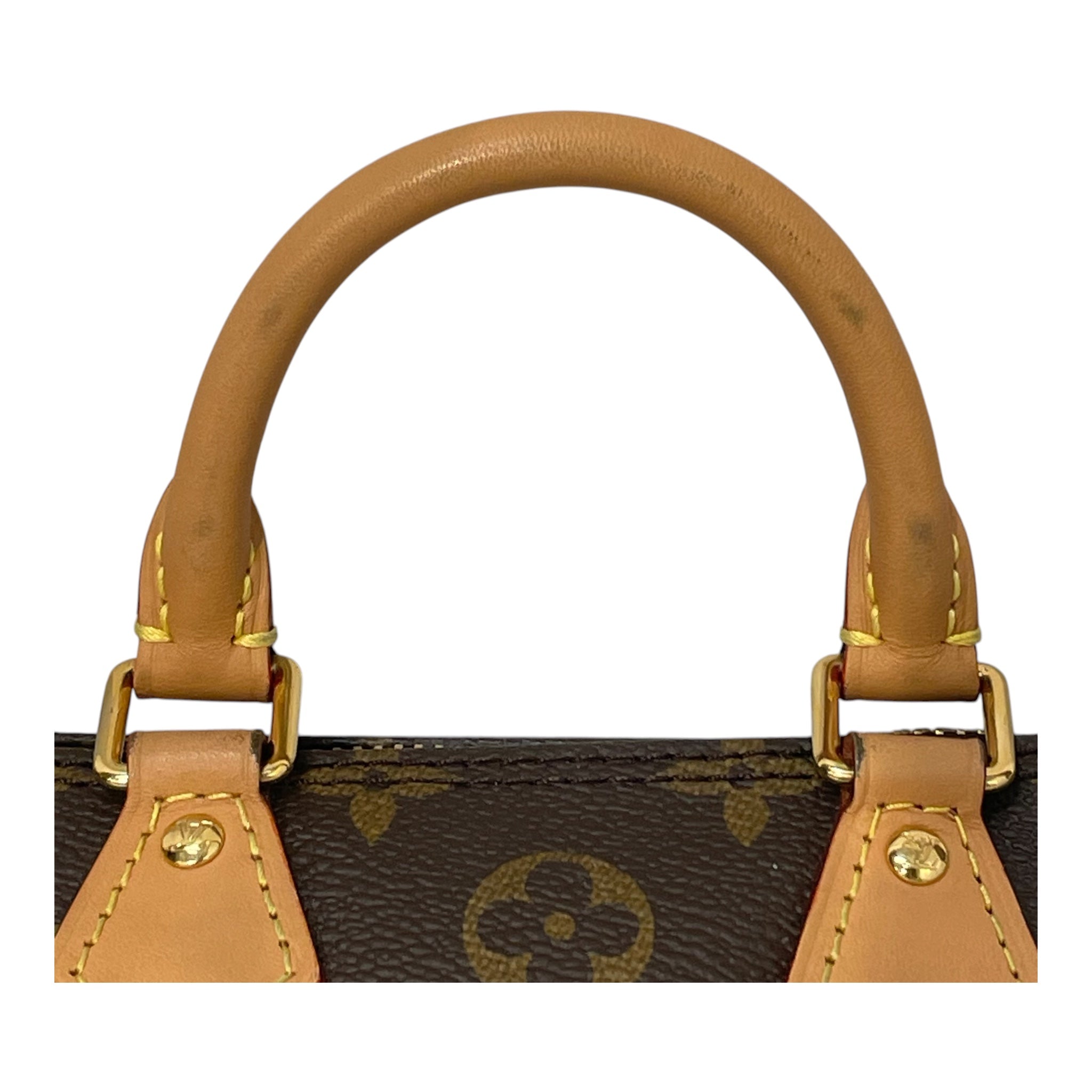 LOUIS VUITTON/Cross Body Bag/Monogram/Leather/BRW/Nano Speedy view 8