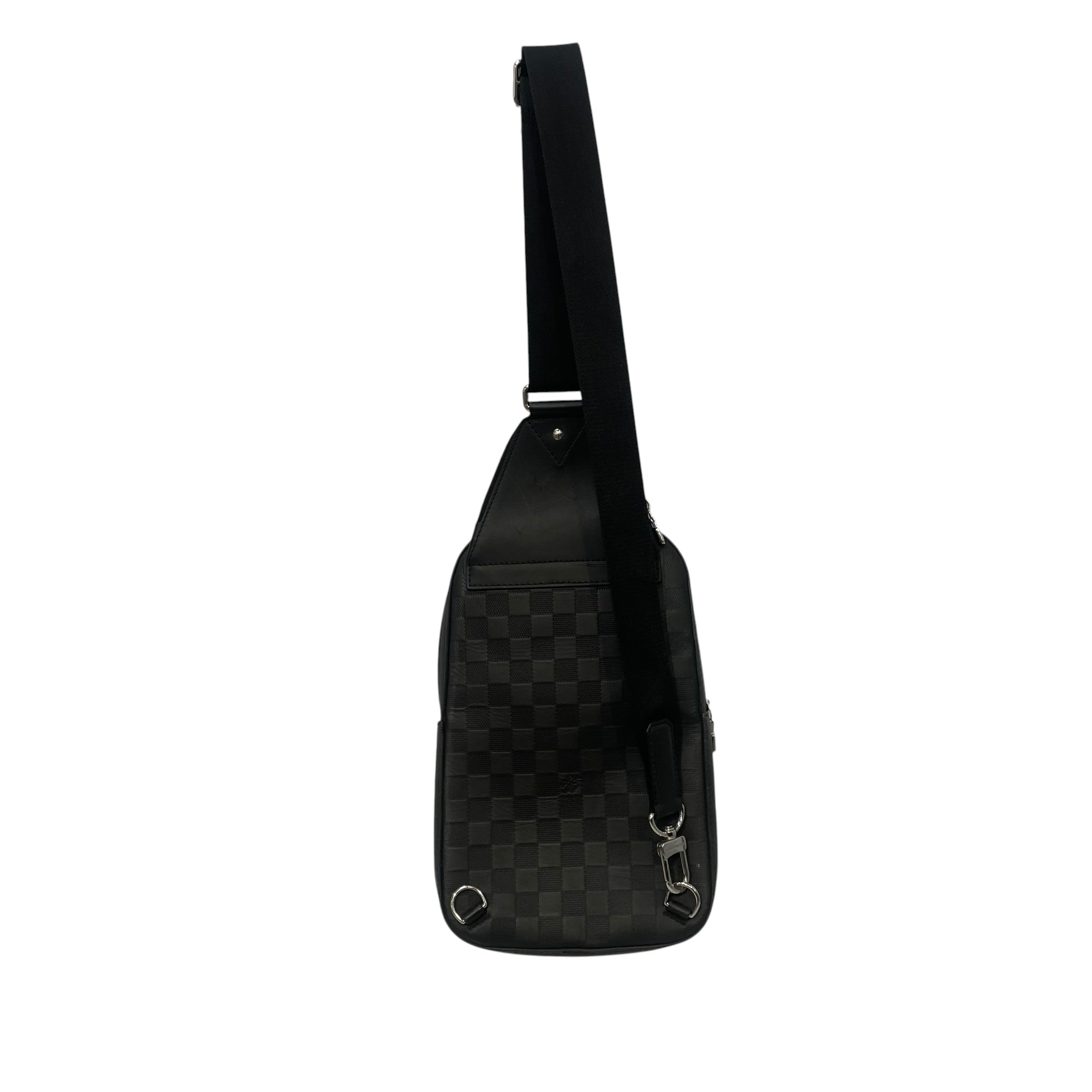 LOUIS VUITTON/Cross Body Bag/Monogram/Leather/BLK/avenue dling bag damier view 2