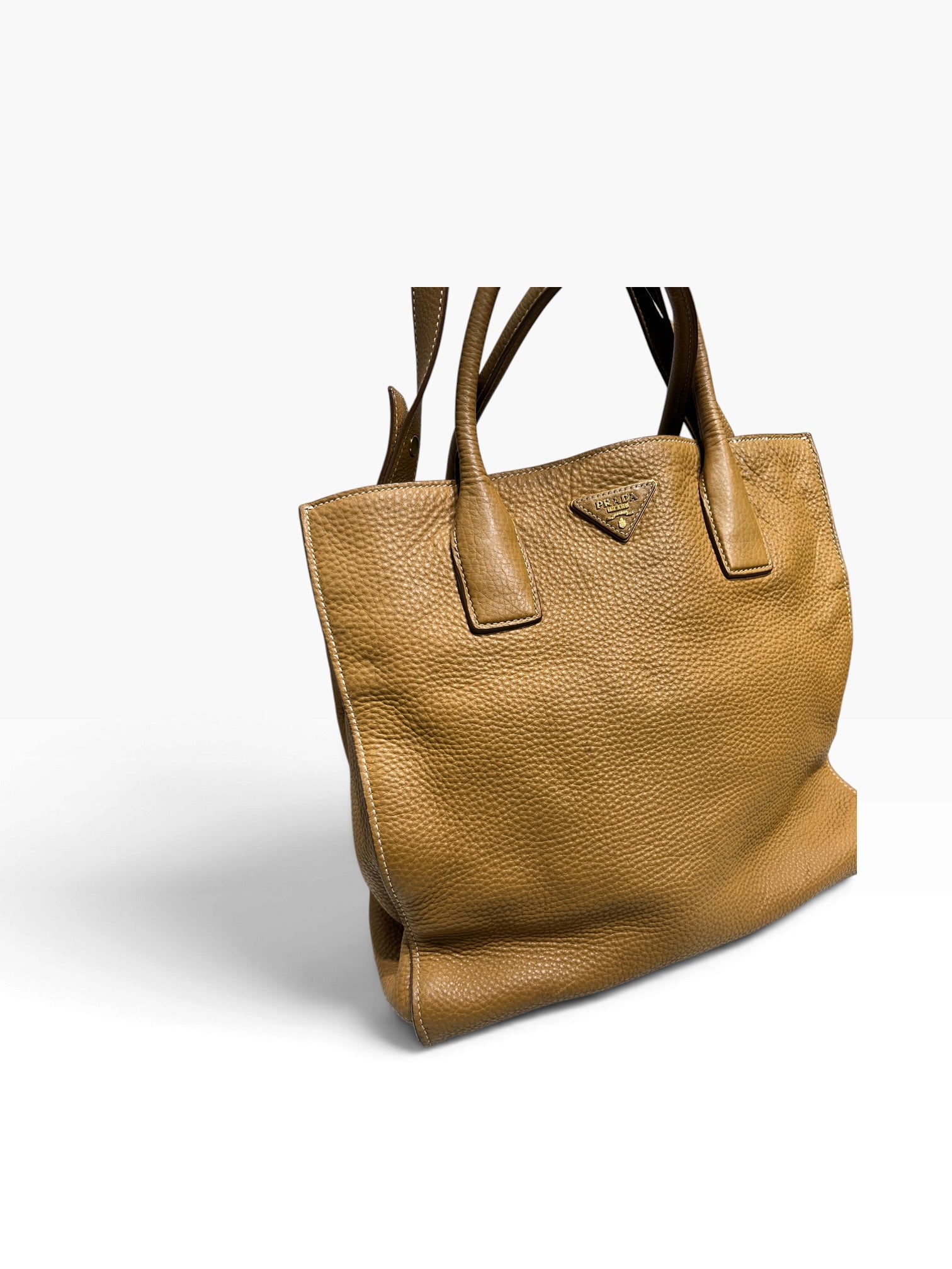PRADA/Tote Bag/BEG/GOLD HARDWARE CROSSBODY view 6