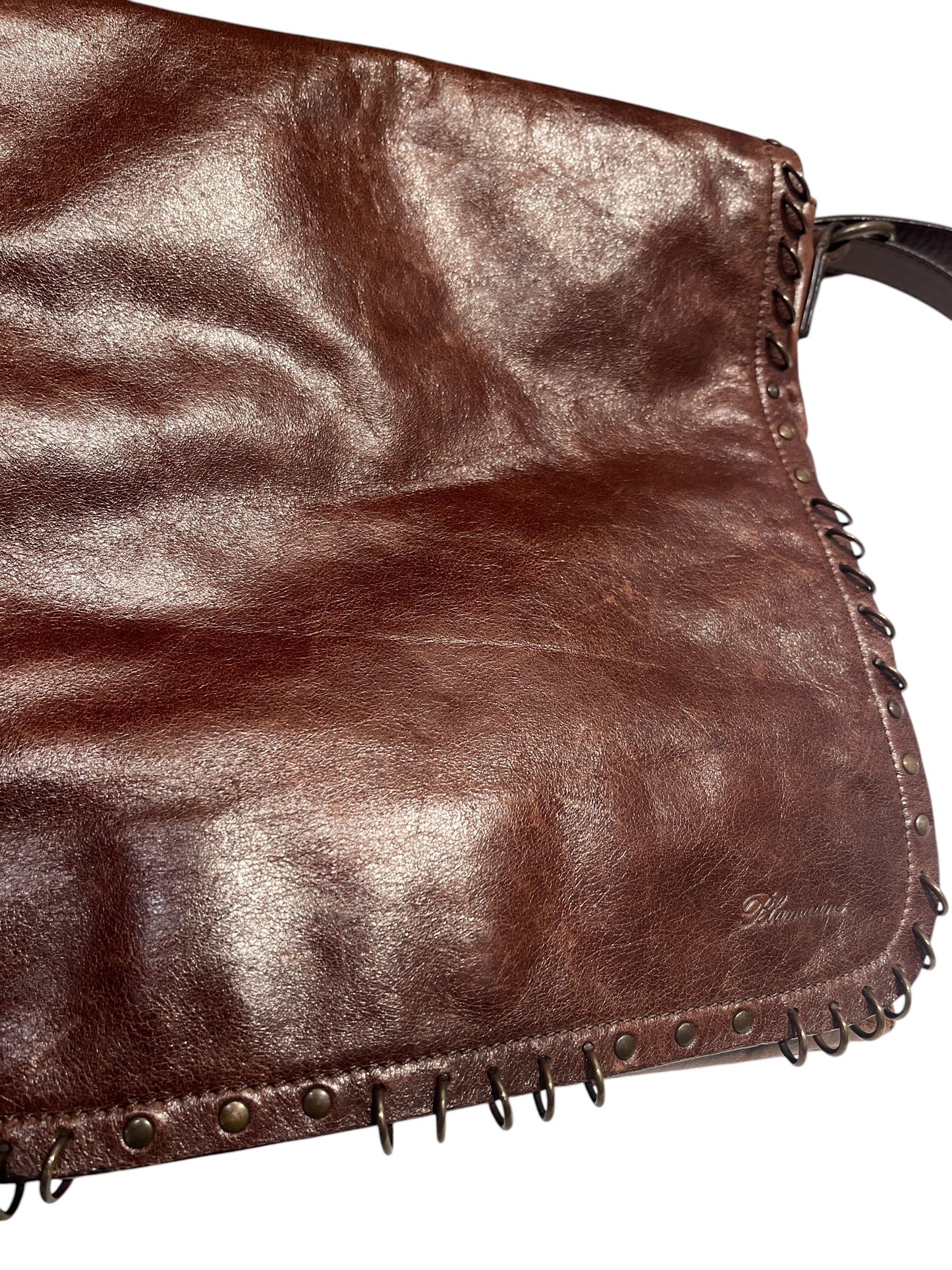 BLUMARINE/Cross Body Bag/Leather/BRW/ view 6