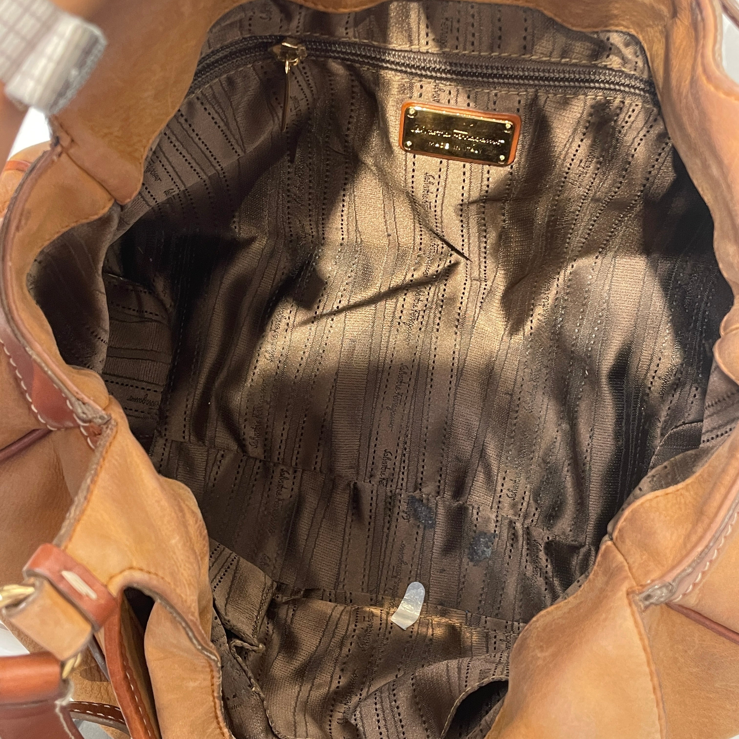 Salvatore Ferragamo/Bag/Leather/BEG/GANCINI HOBO BAG view 3
