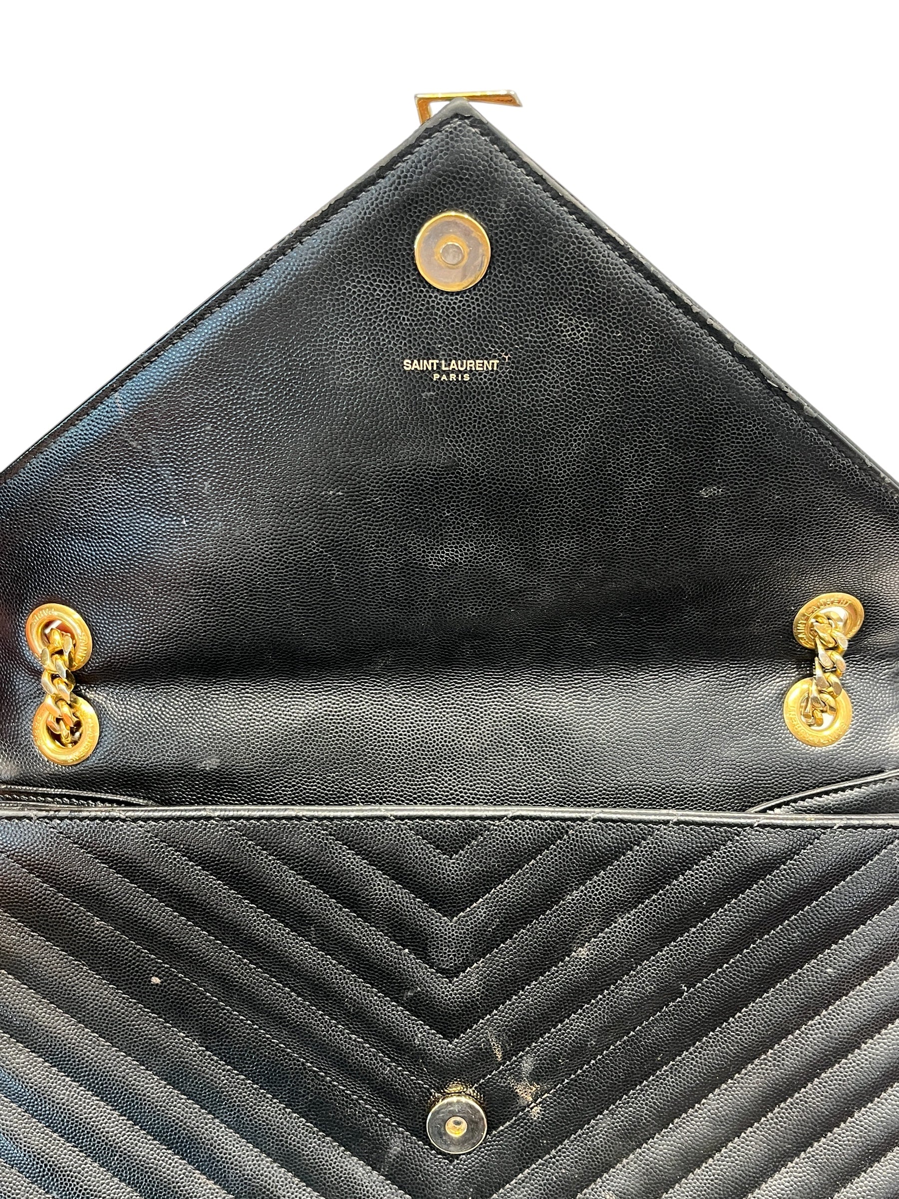YVES SAINT LAURENT/Tote Bag/Leather/BLK/CHEVRONCAVIARLEATHERDVL354 view 7