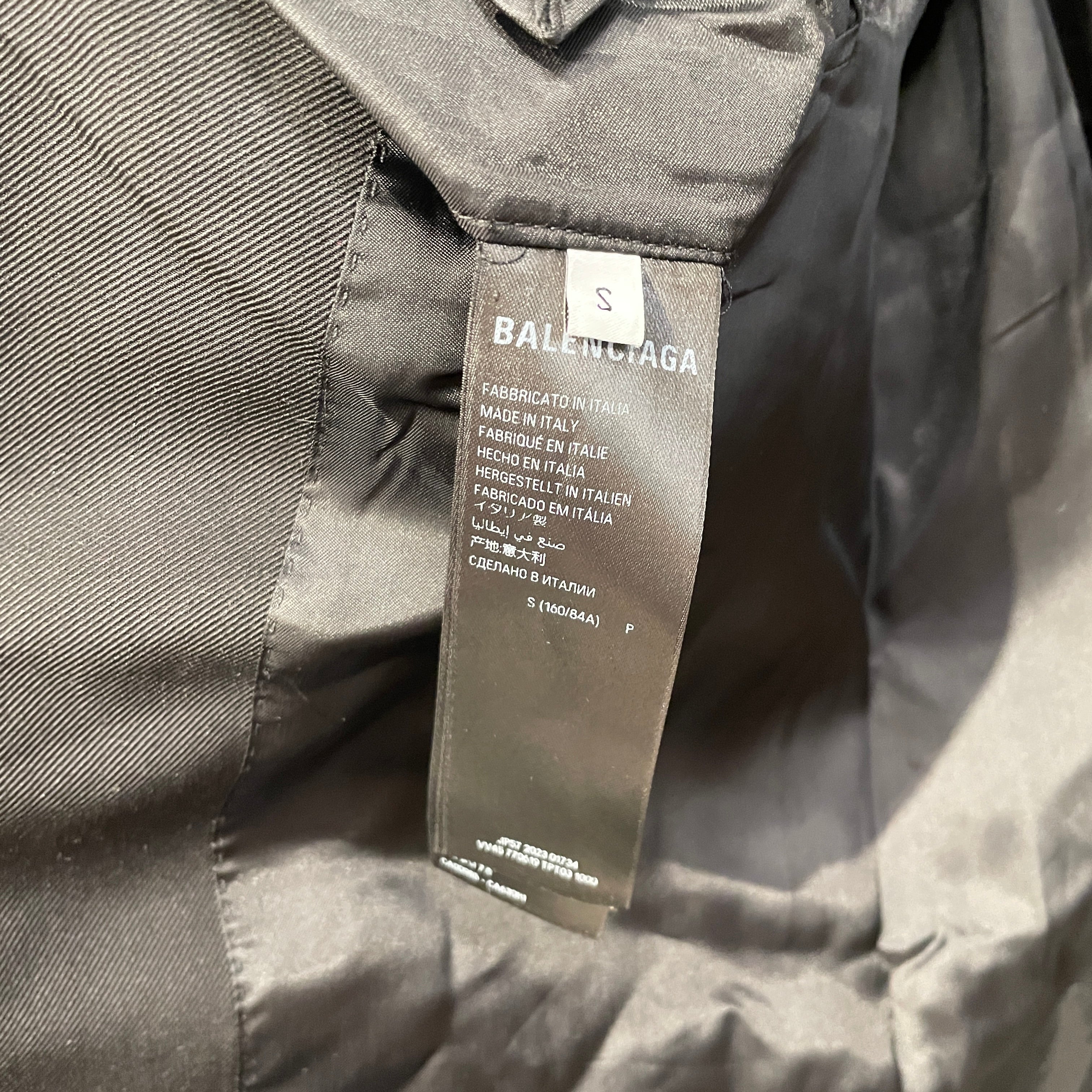 BALENCIAGA/Tailored Jkt/S/Wool/BLK/ view 4
