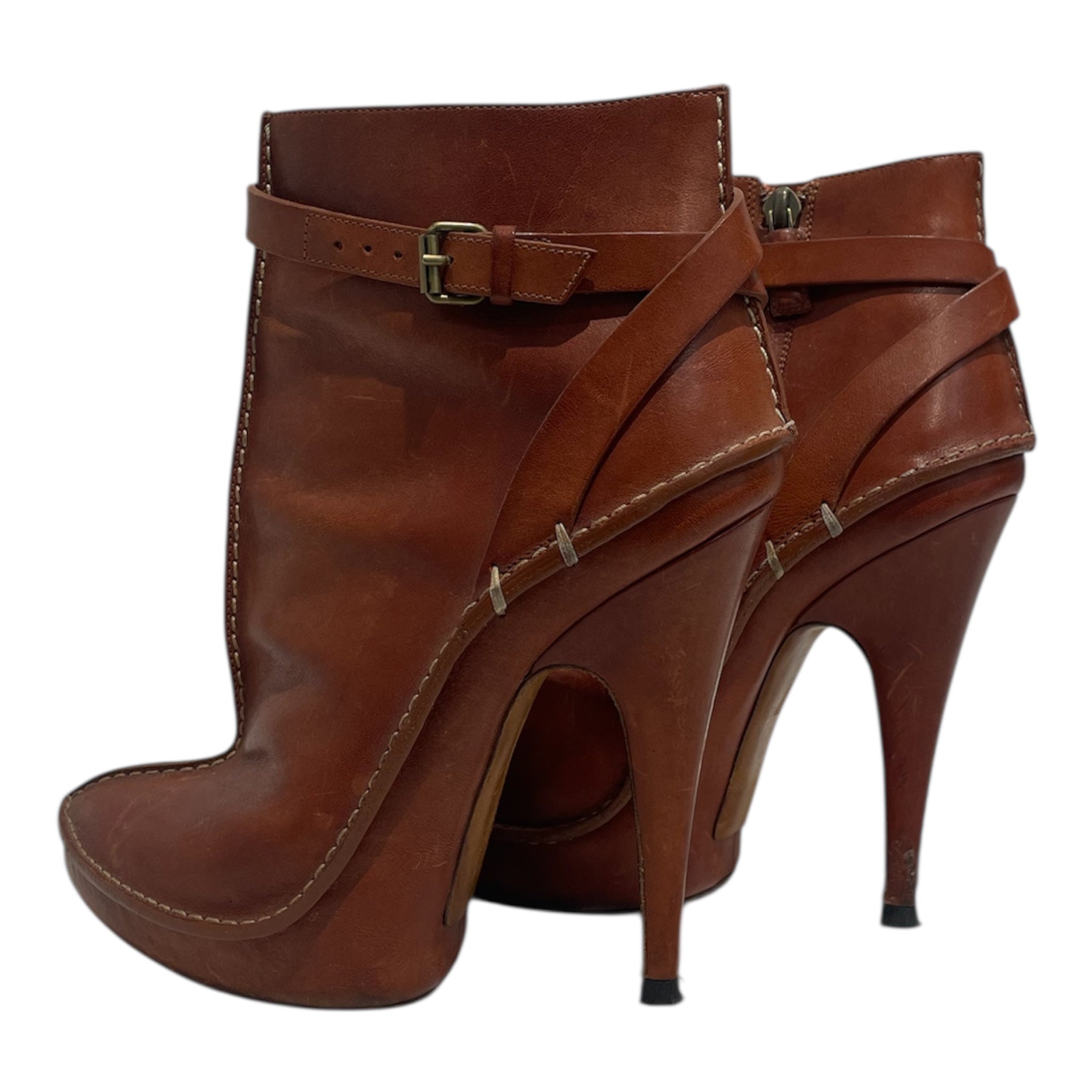 GIVENCHY/Ankle Boots/Leather/BRW/Congac Booties view 2