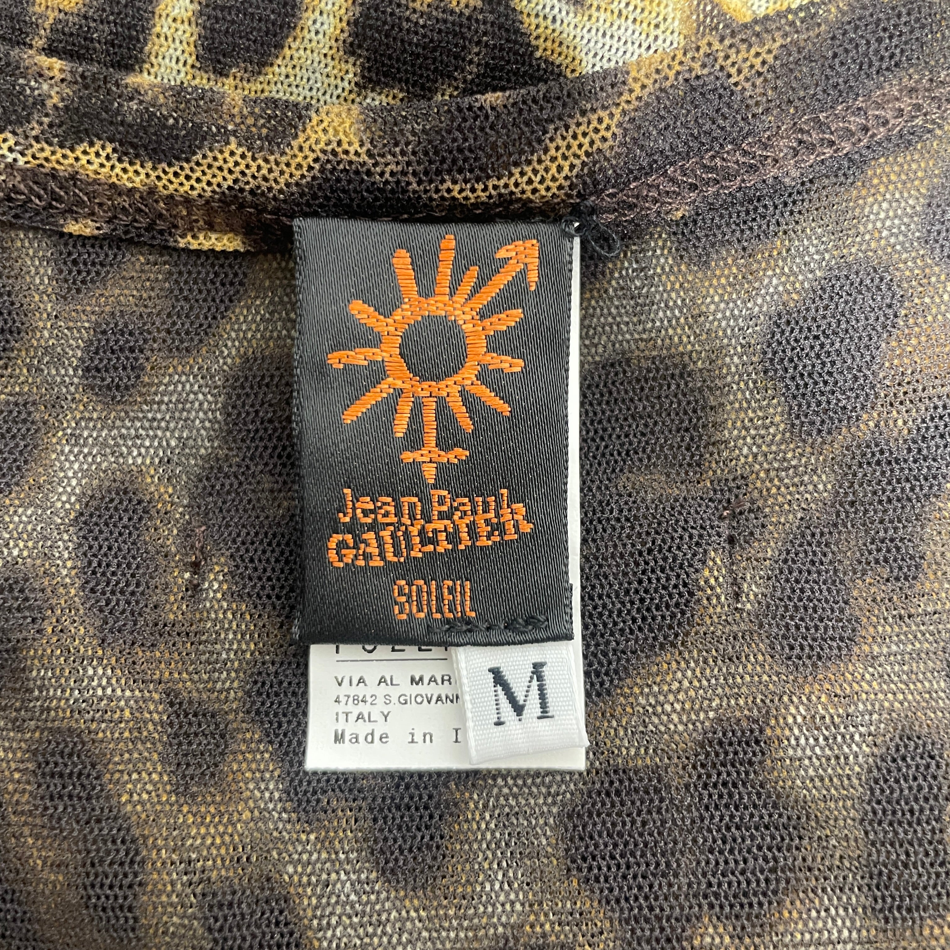 Jean Paul Gaultier/SS Blouse/S/Leopard/Rayon/BLK/FLORAL LEOPARD view 3