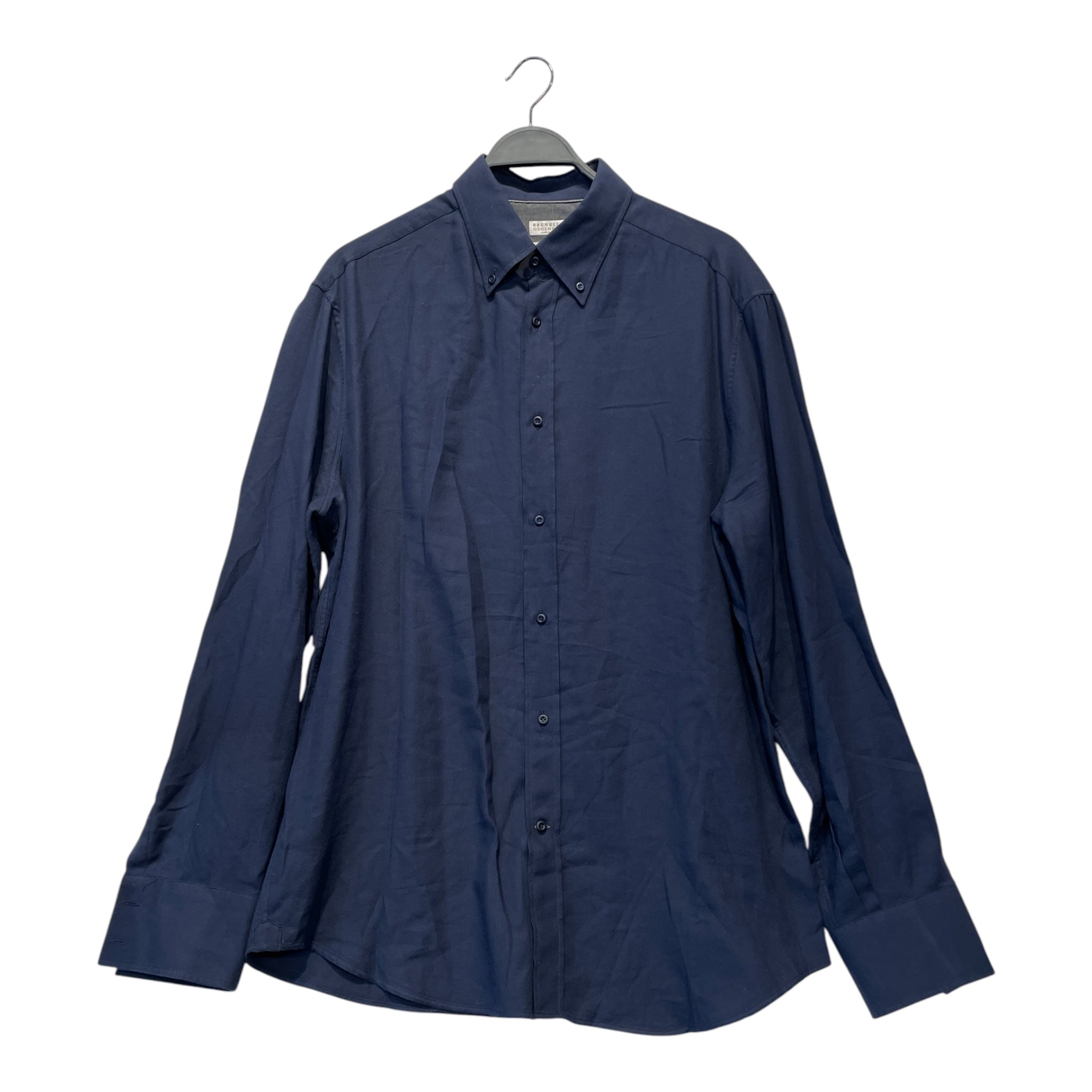 BRUNELLO CUCINELLI/LS Shirt/XXL/Cotton/NVY/ view 1