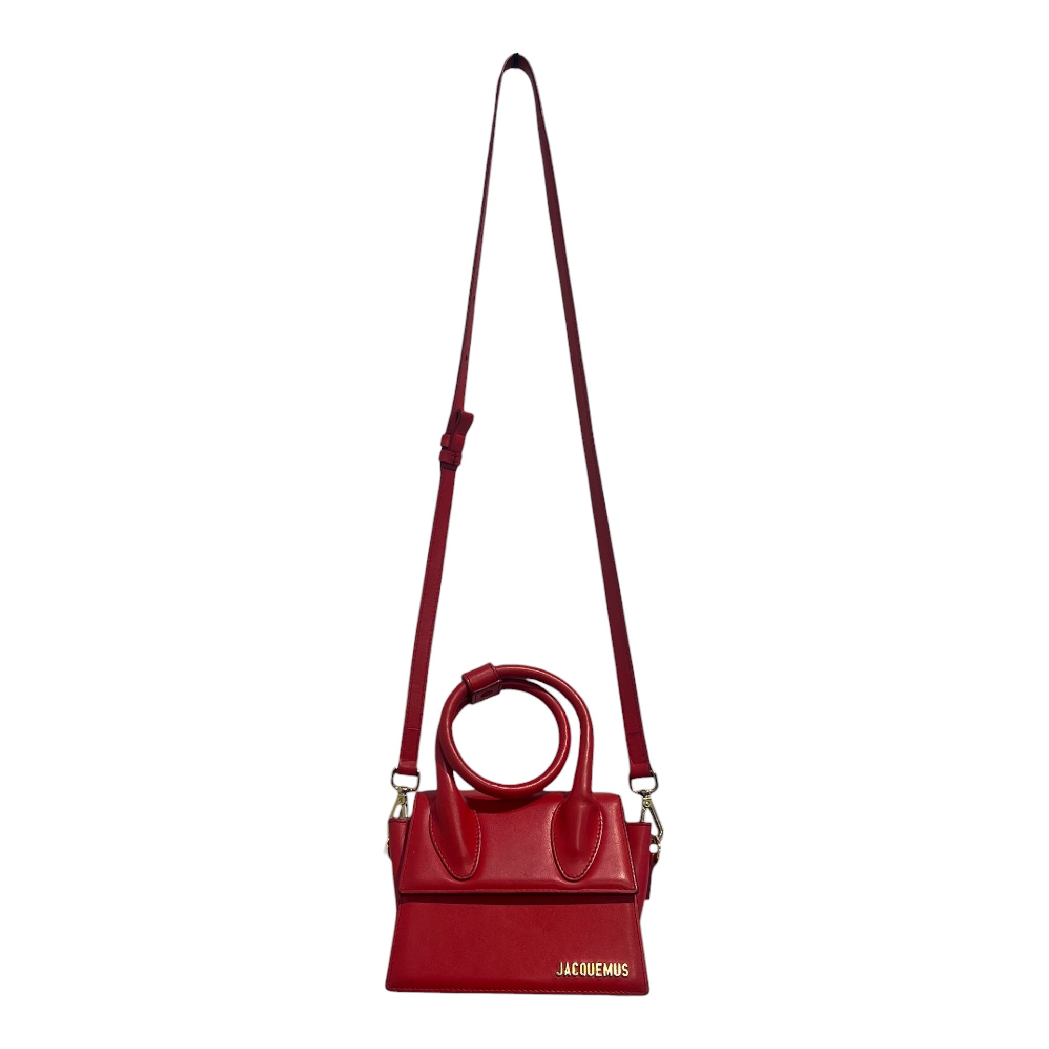 JACQUEMUS/Cross Body Bag/Leather/RED/handle bag view 1