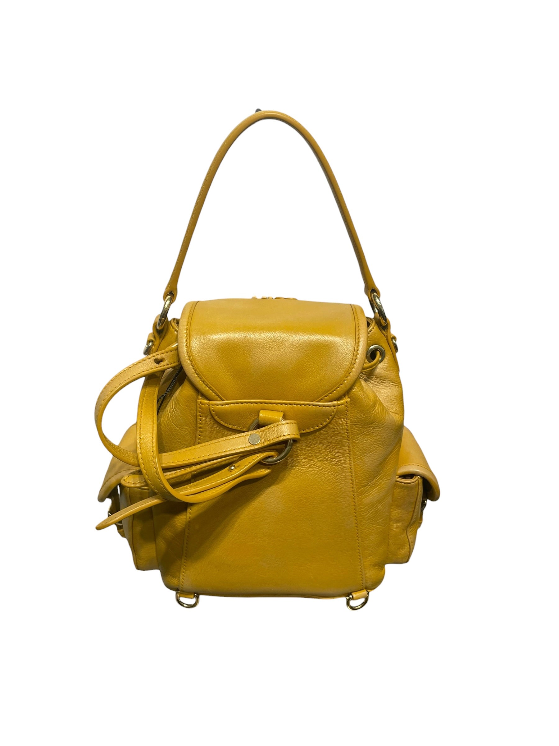 MIU MIU/Backpack/Leather/CML/WHISKEY LTHR view 2