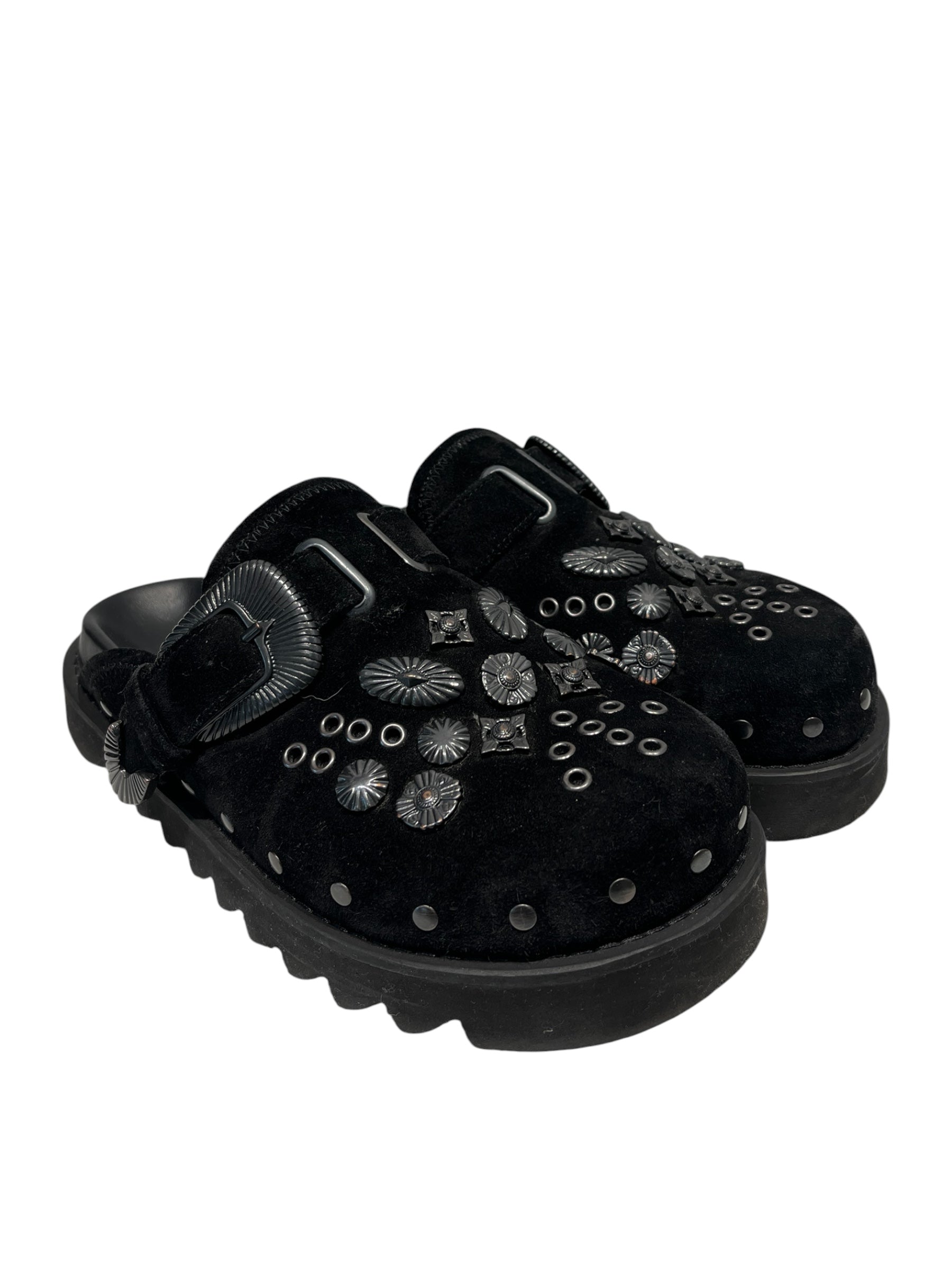 TOGA PULLA/Sandals/EU 40/Suede/BLK/BLCKMATTEHRDWARE view 1