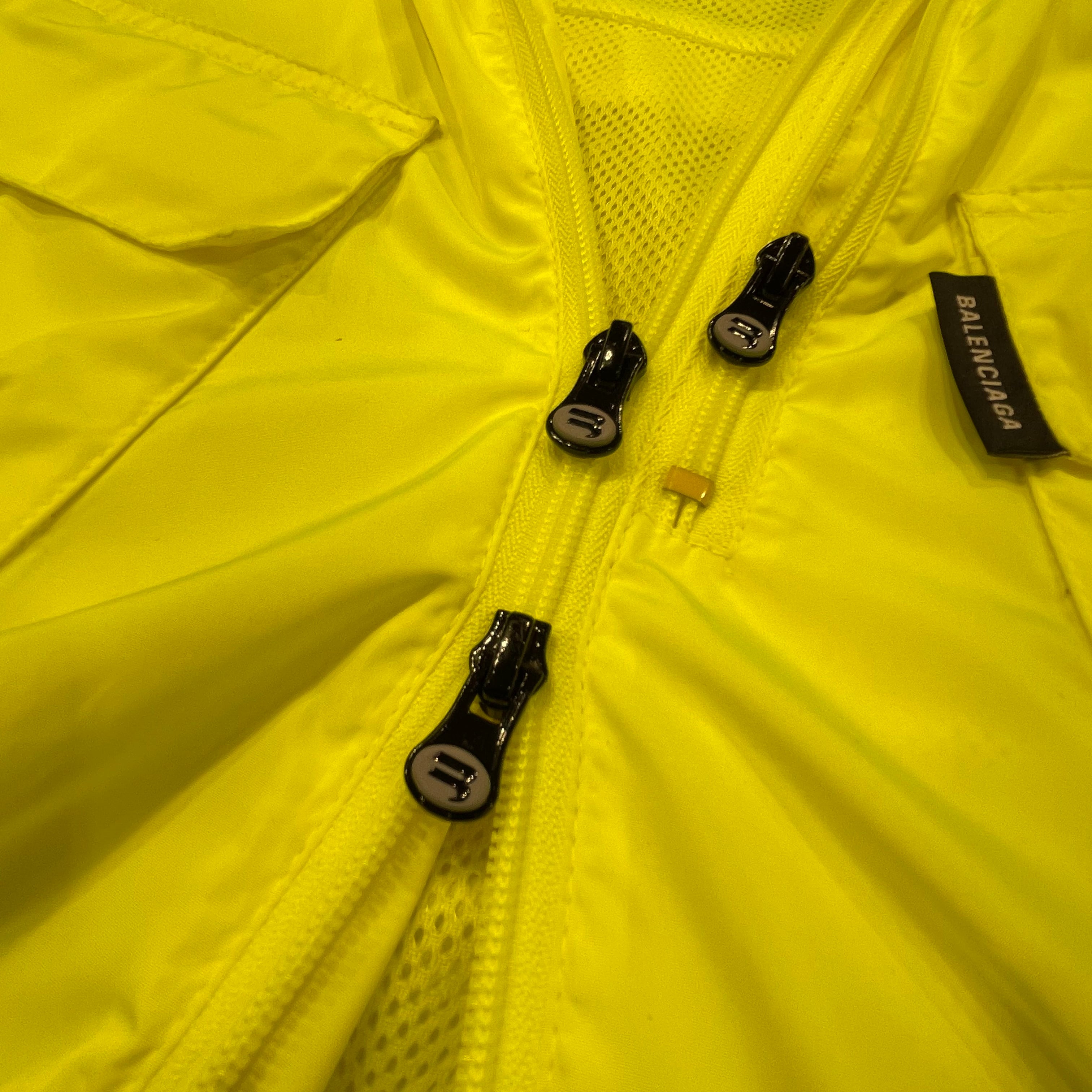 BALENCIAGA/Windbreaker/48/Polyester/YEL/2021 UNITY/SPORTY B DOUBLE ZP view 6