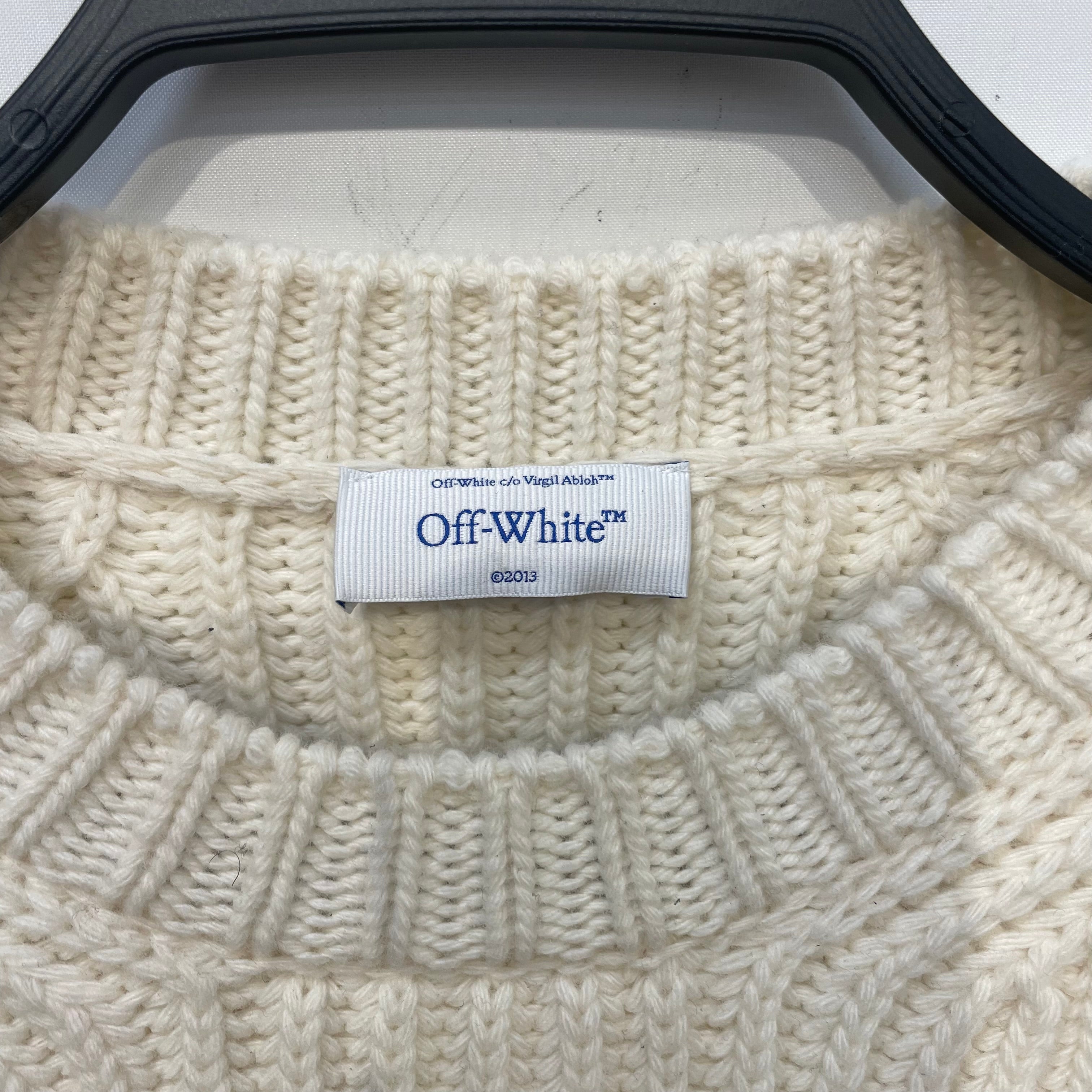 OFF-WHITE/Heavy Sweater/S/Wool/CRM/meteor view 3