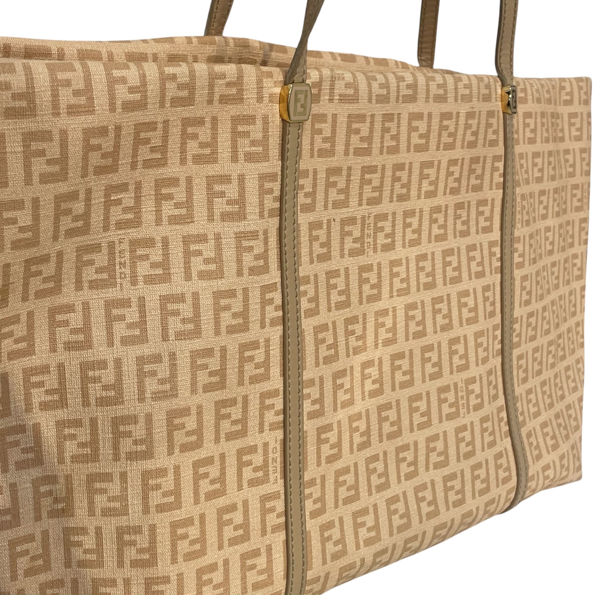 FENDI/Tote Bag/Monogram/Leather/BEG/ZUCCHINO TOTE ROLLED LIP view 3