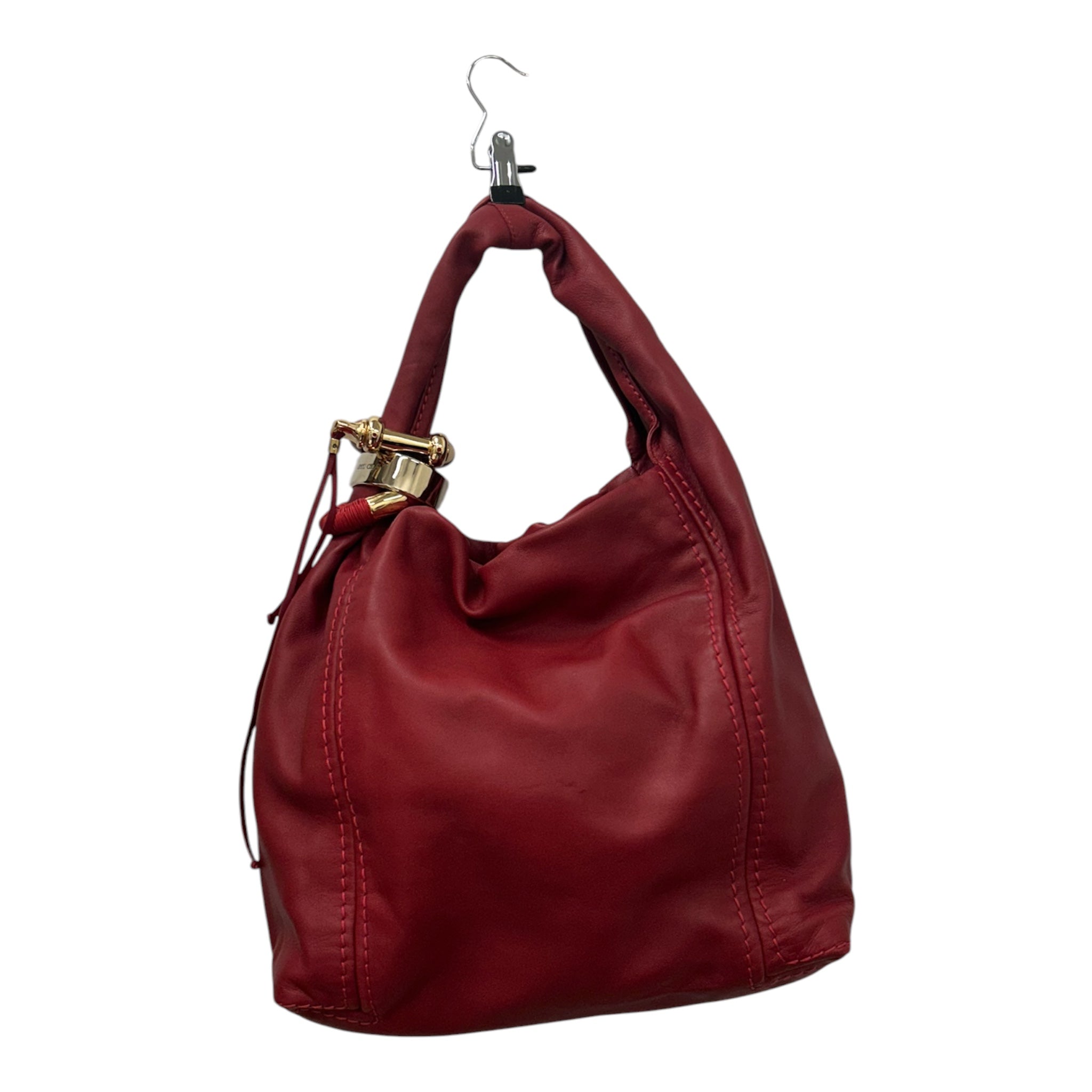 JIMMY CHOO/Bag/Leather/RED/Saba Hobo bag view 1