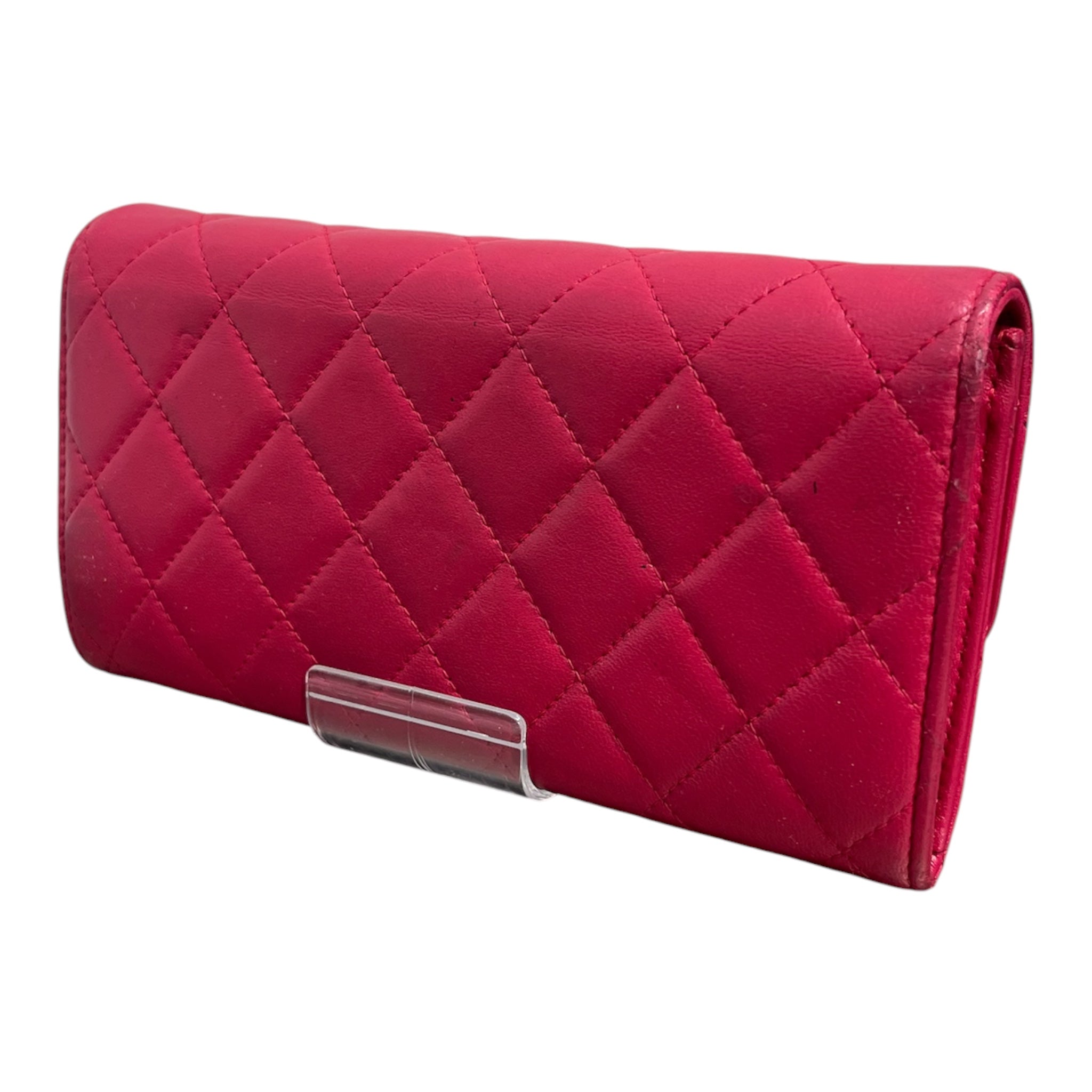 CHANEL/Long Wallet/Leather/RED/RED LAMBSKIN WALLET view 2