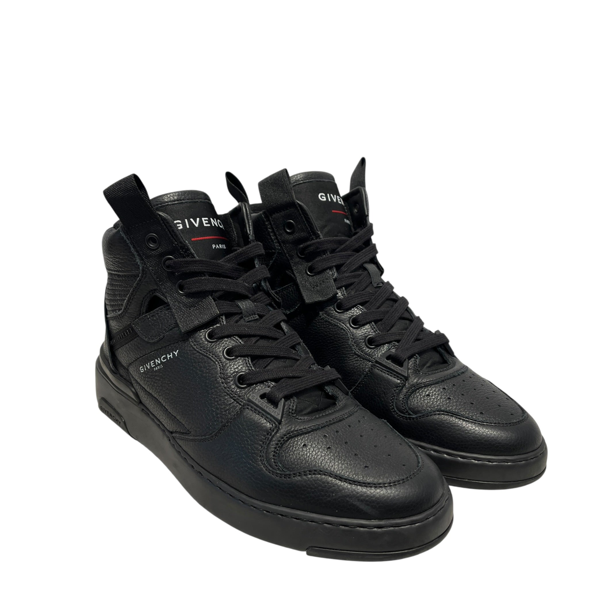 GIVENCHY/Hi-Sneakers/EU 40/Leather/BLK/wing high - all blk view 1