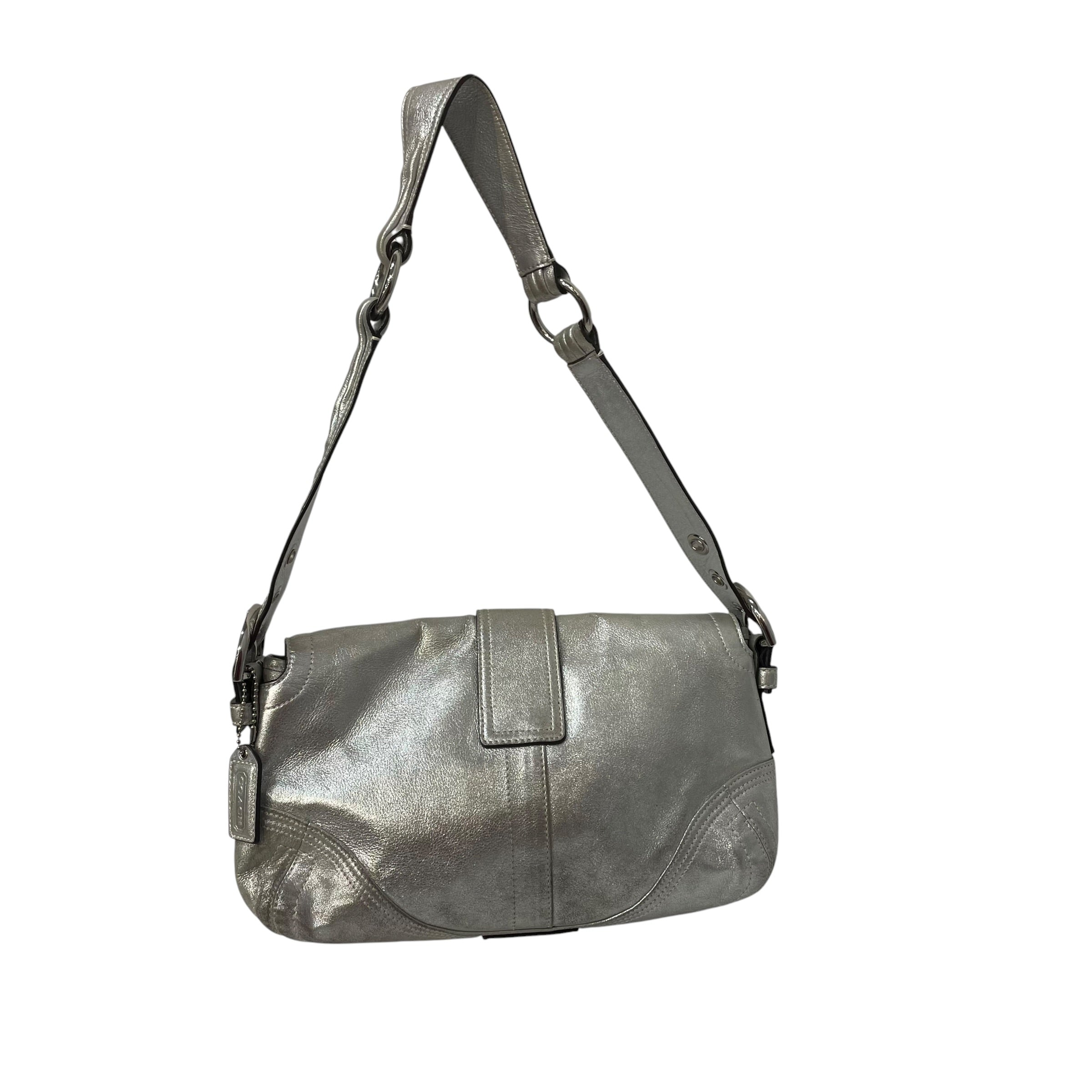 COACH/Hand Bag/Iridescent/Leather/SLV/Metalic Silver Soho Bag view 2