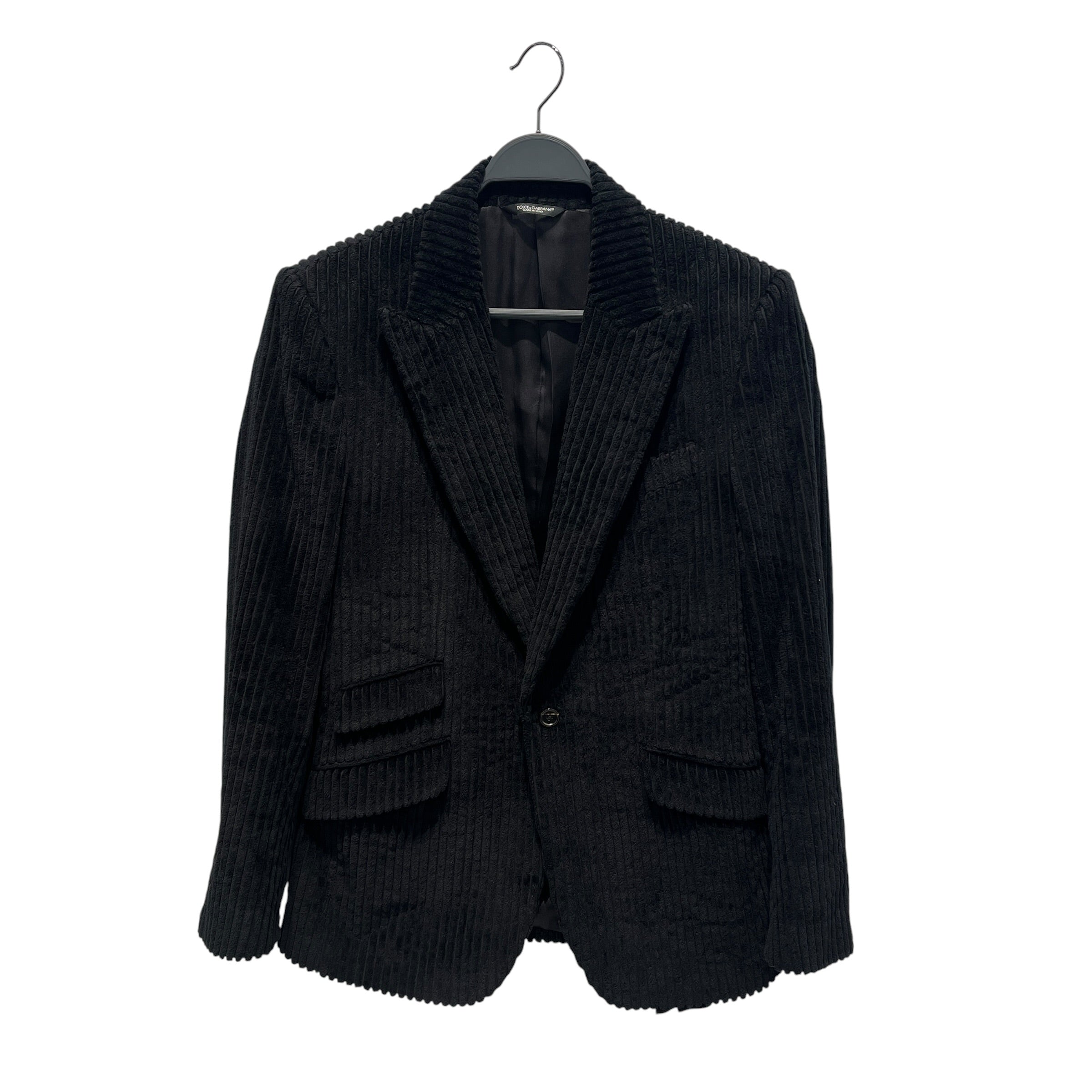DOLCE&GABBANA/Jacket/L/Cotton/BLK/corduroy blazer view 1