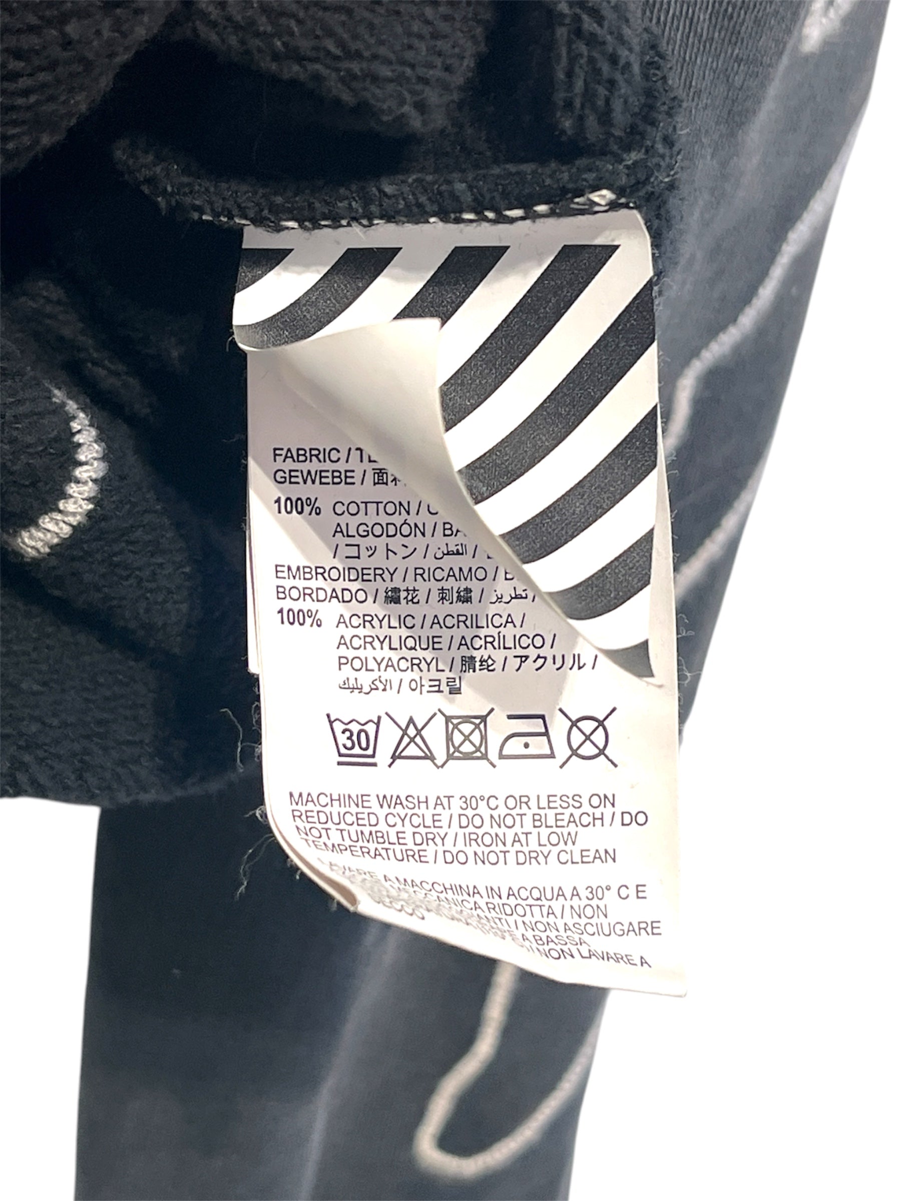 OFF-WHITE/Hoodie/S/Graphic/Cotton/BLK/Oversize/FW20 ABSTRACT ARROW EMBROIDERY view 4
