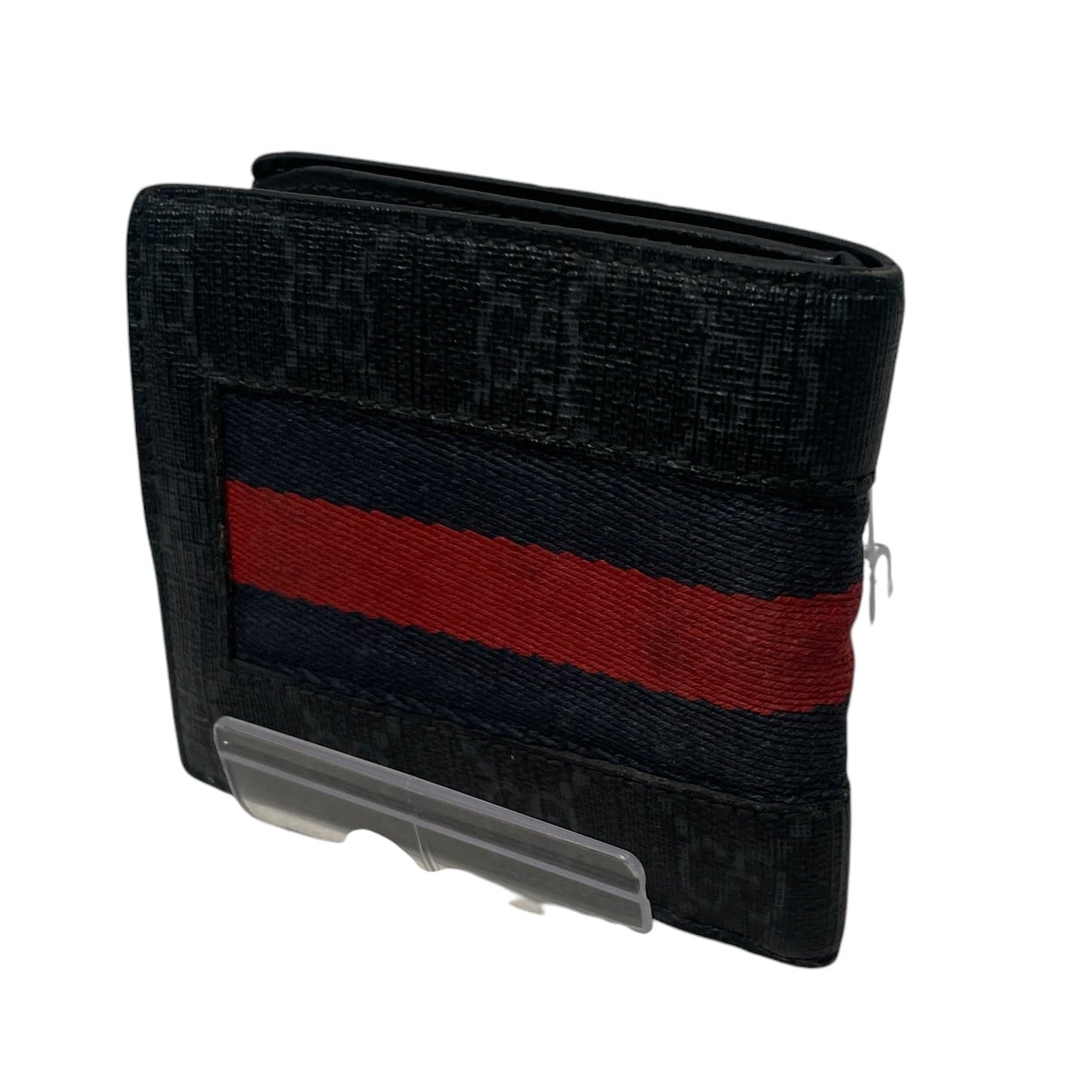 GUCCI/Bifold Wallet/Leather/BLK/M's/gg supreme view 2