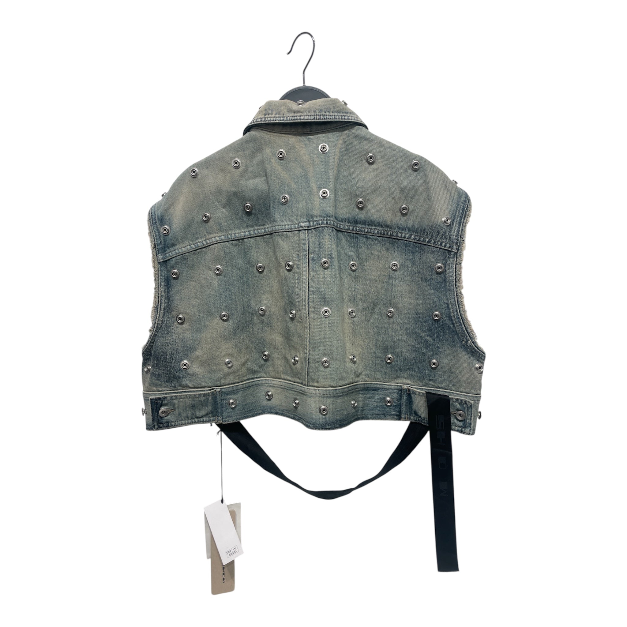 RICK OWENS DRKSHDW/Vest/XS/Cotton/BLU/BUTTON SNAPS/#DS01D1710 view 2