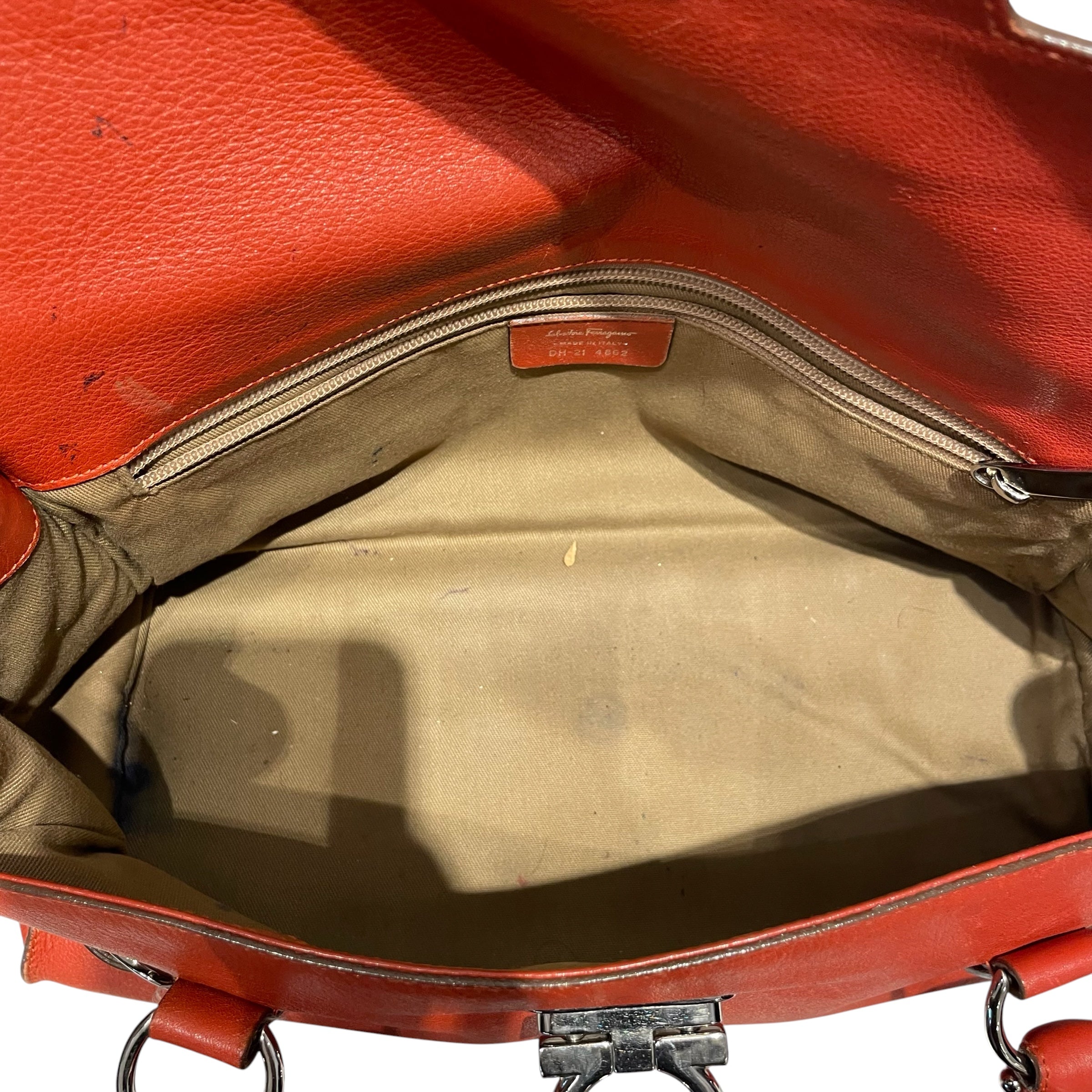 Salvatore Ferragamo/Bag/Leather/RED/Gancini shoulder bag view 4