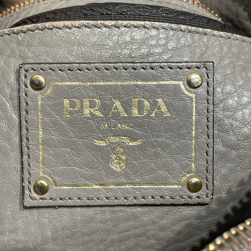 PRADA/Bag/Leather/GRY/Top Handle Shoulder Bag