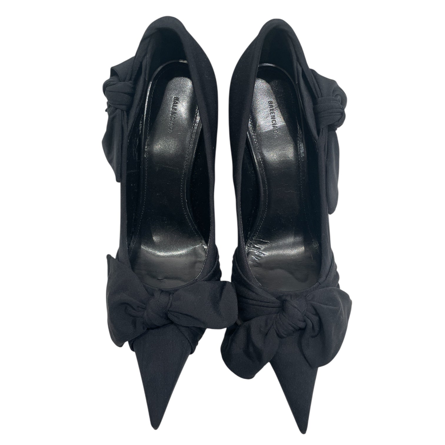 BALENCIAGA/Heels/EU 41/BLK/V-Tip/WRAP BOWTIE TOE / HEEL view 3