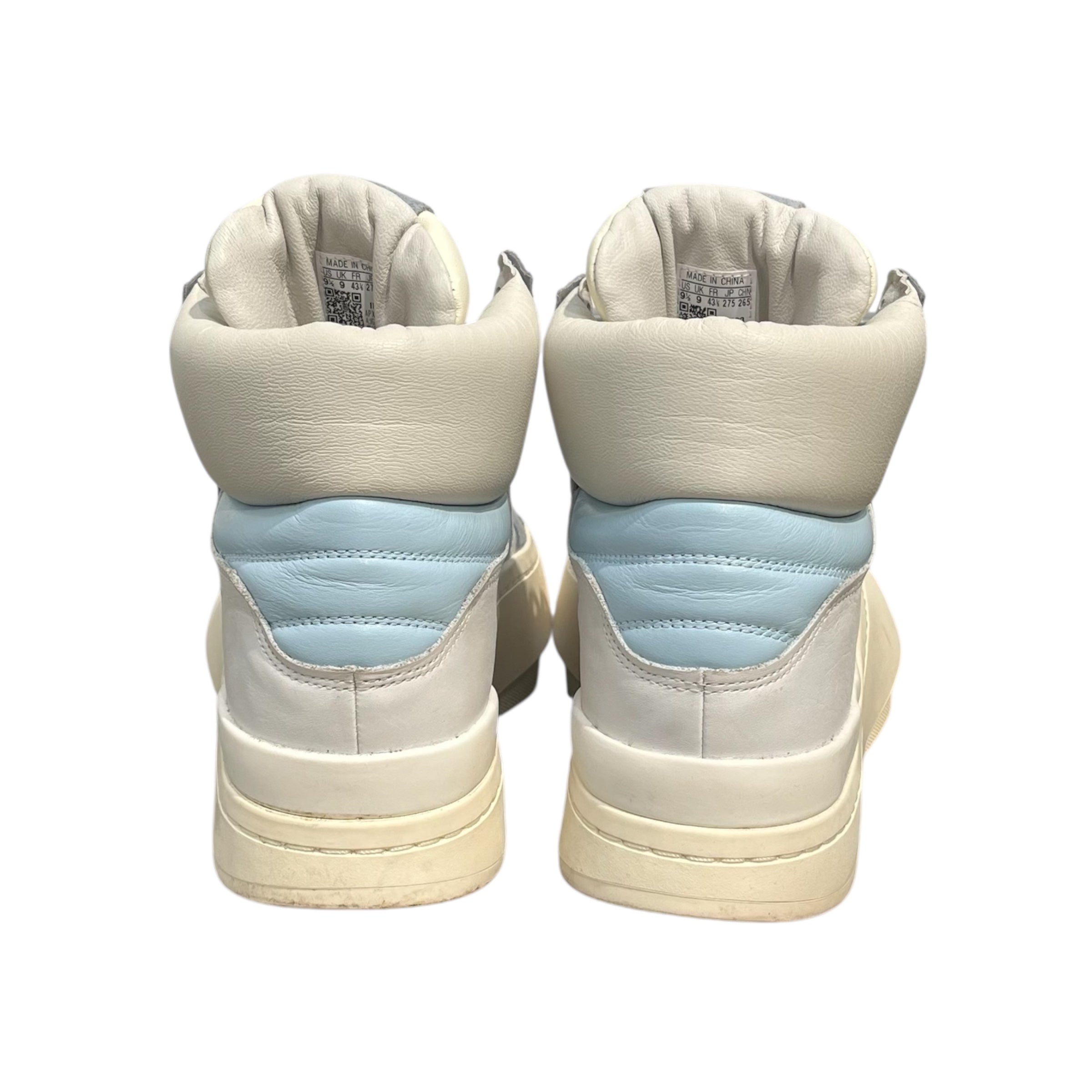 Y-3/Hi-Sneakers/US 9.5/Leather/WHT/CENTENNIAL BLU SUEDE view 3