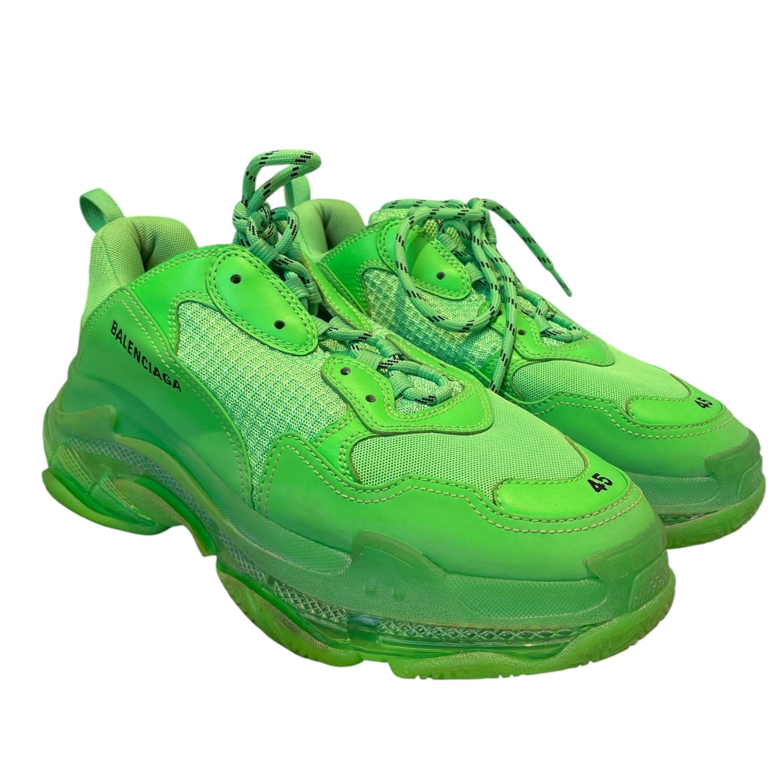 BALENCIAGA/Low-Sneakers/US 12/Acrylic/GRN/LIME GREEN TRIPLE S view 1