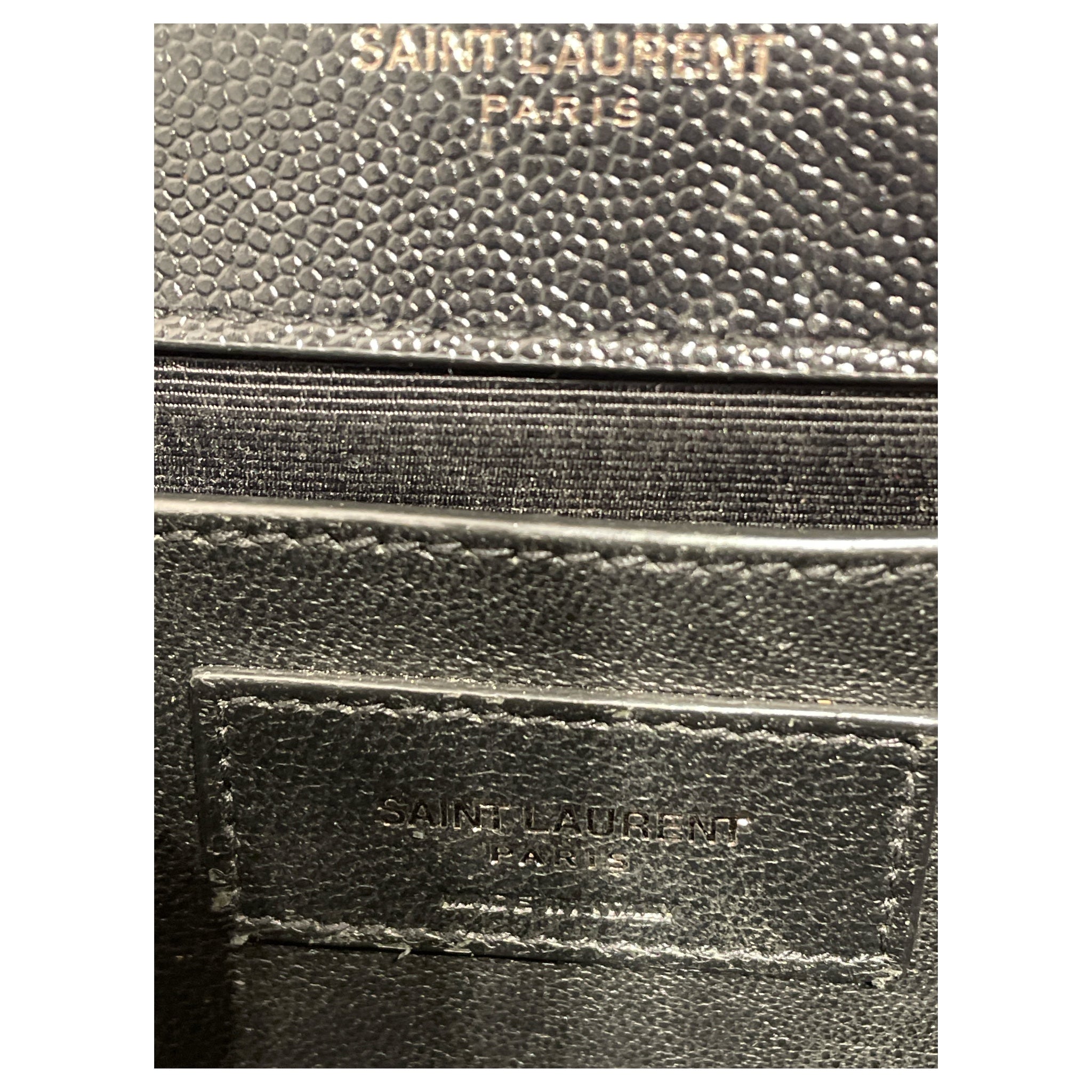 SAINT LAURENT/Cross Body Bag/Leather/BLK/Kate Medium Chain Bag view 4