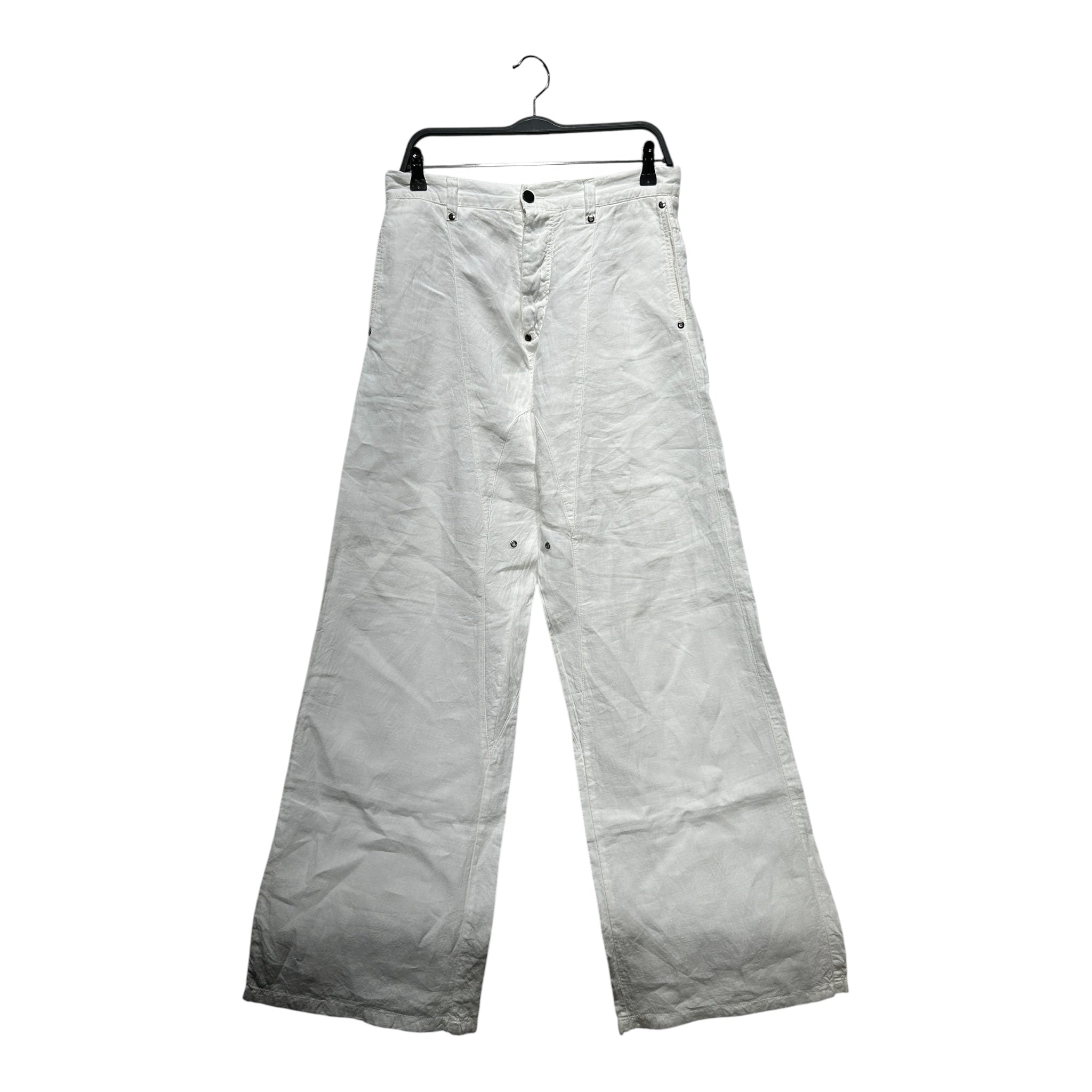 EMPORIO ARMANI/Straight Pants/46/WHT/LINEN view 1