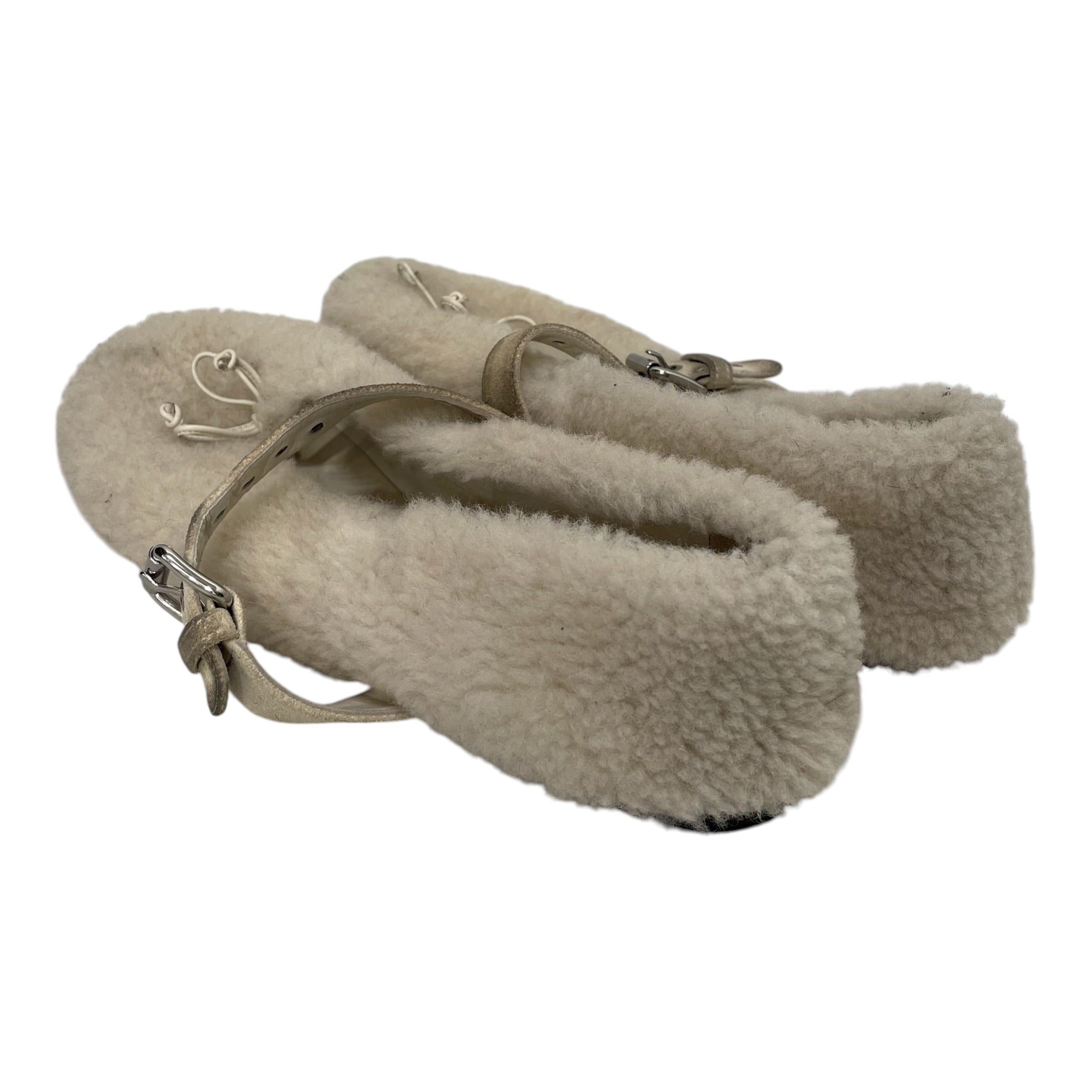 MIU MIU/Flat Shoes/EU 39.5/CRM/shearling view 2