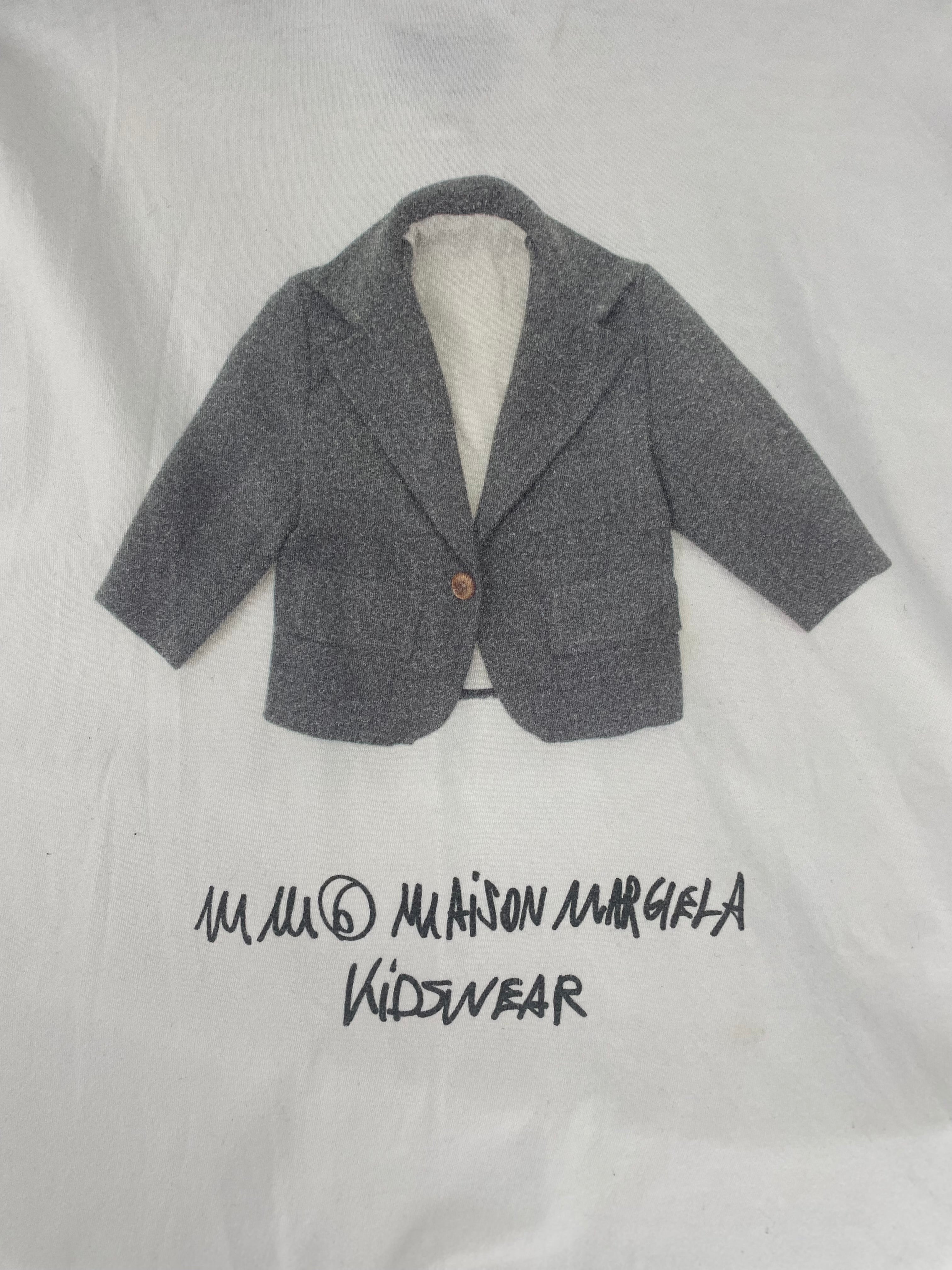 MM6/LS T-Shirt/M/Cotton/WHT/LAYERED BOTTON DOWN view 3