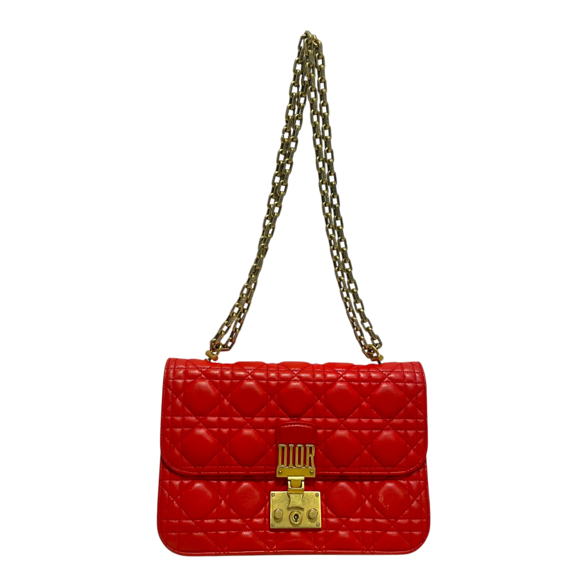 Christian Dior/Cross Body Bag/Leather/RED/Cannage Dioraddict view 1