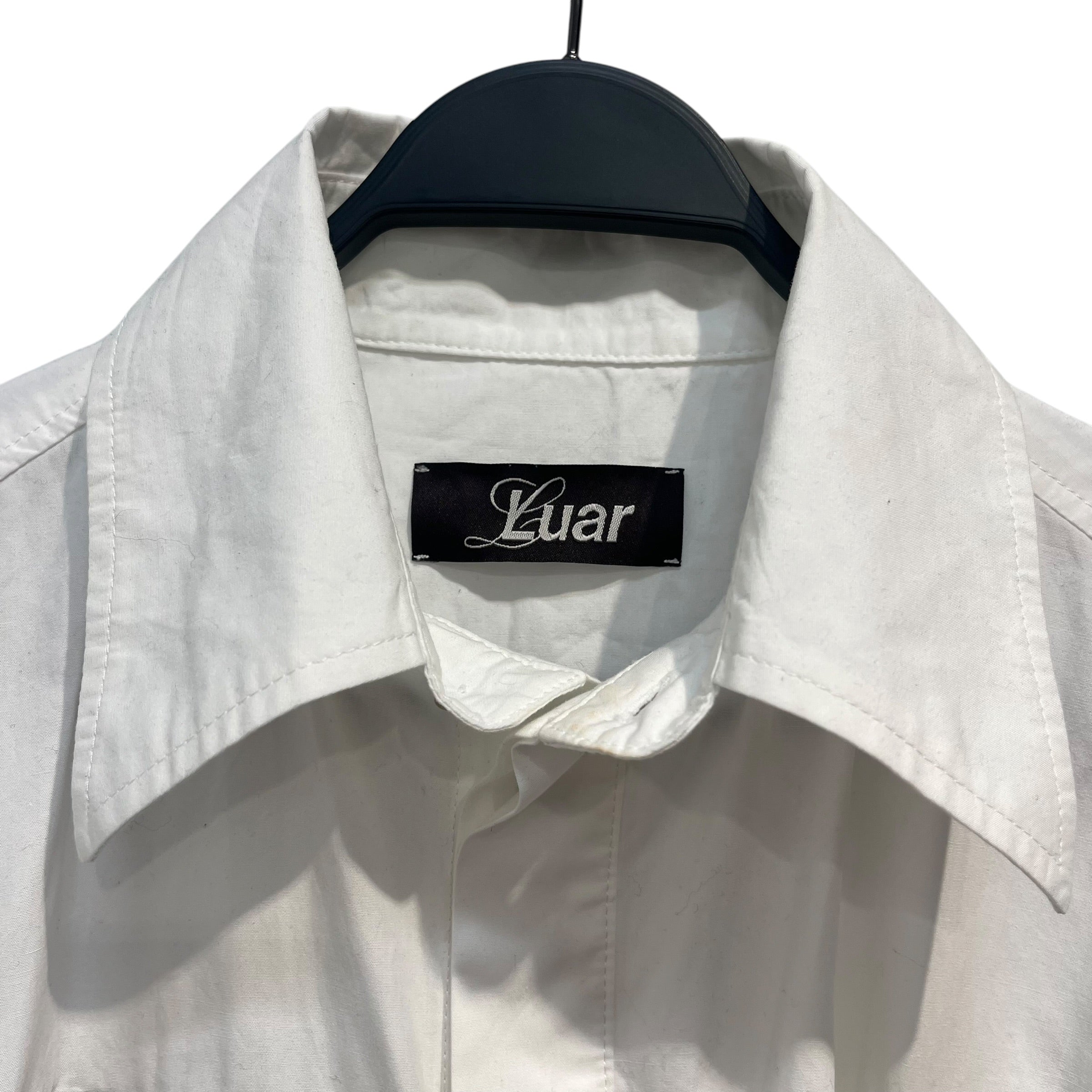 luar/LS Shirt/L/Cotton/WHT/FRONT BELT SHIRT view 2