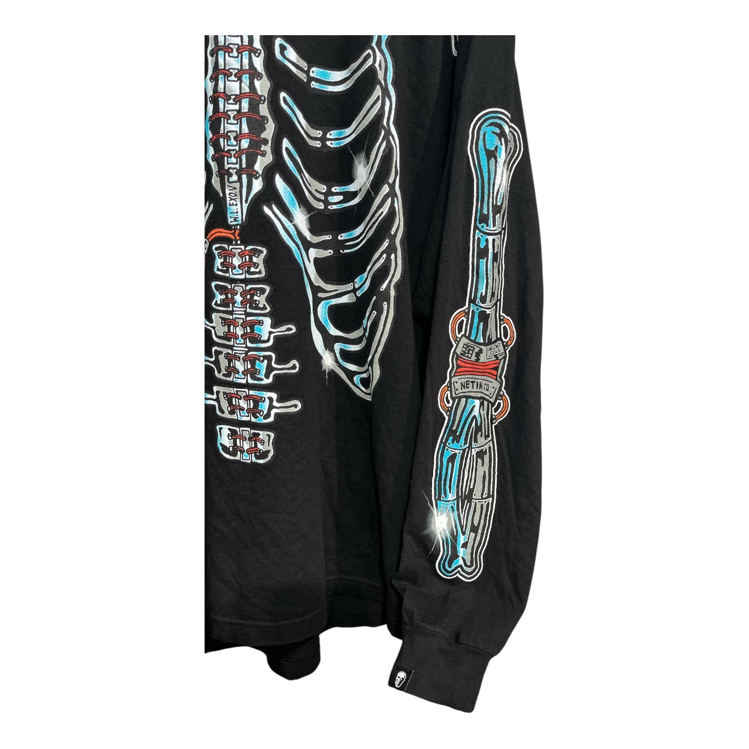 WARREN LOTAS/LS T-Shirt/L/Cotton/BLK/silver ribcage tee view 4