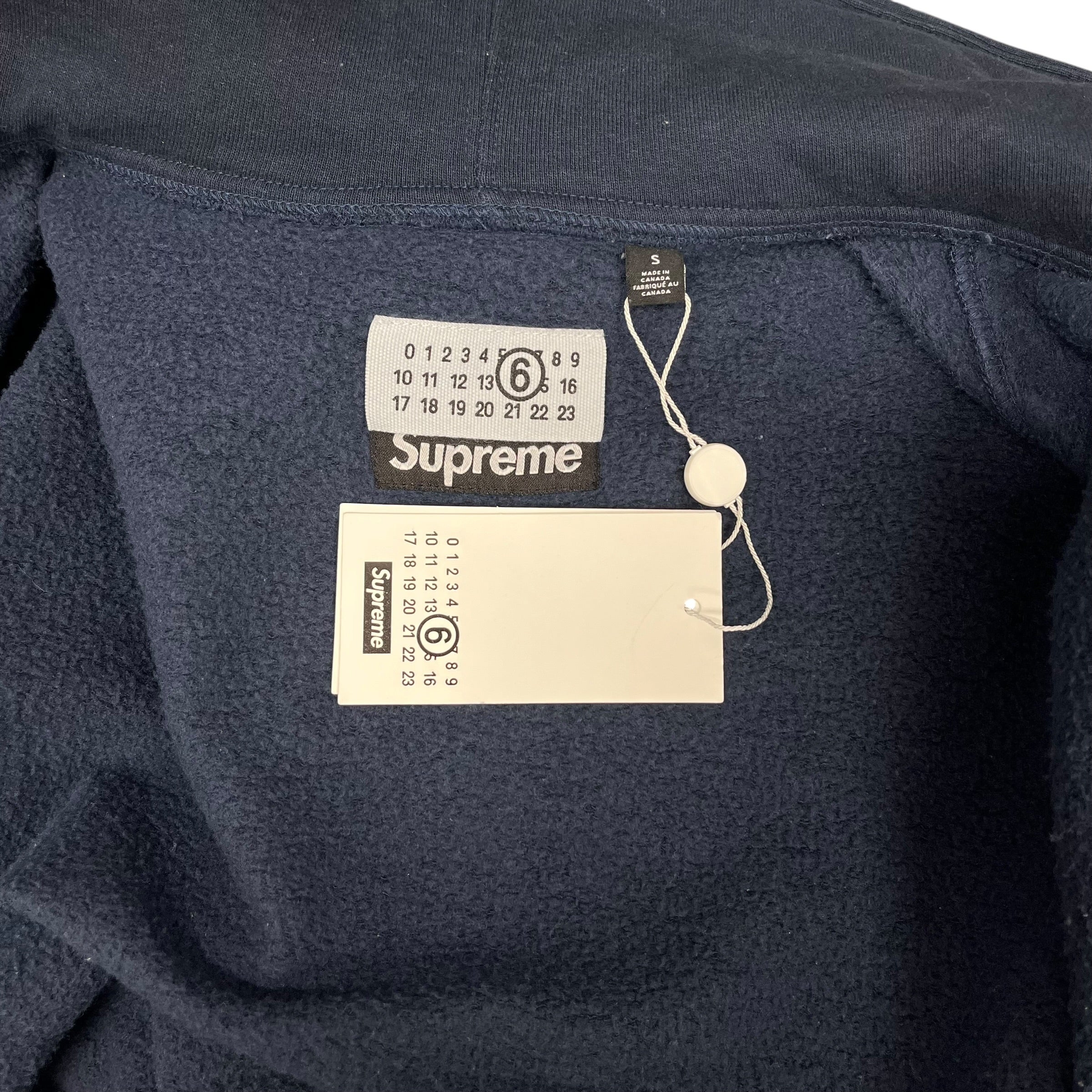 Supreme/MM6/Zip Up Hoodie/S/Cotton/NVY/BOGO view 3