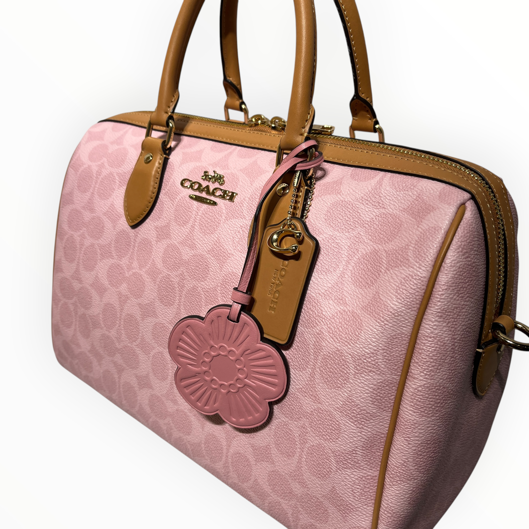 COACH/Hand Bag/Cotton/PNK/pink monogram rowan view 6