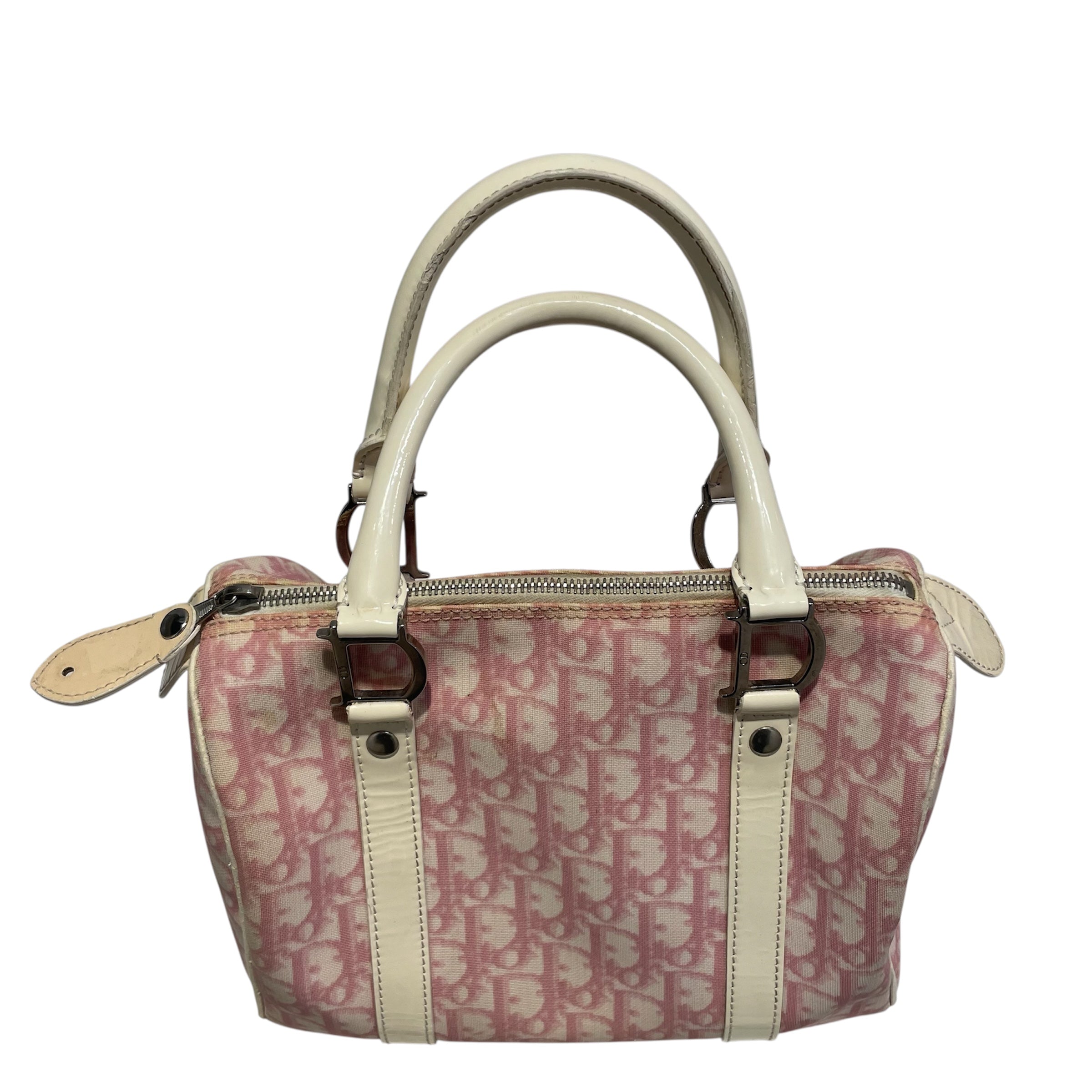 Christian Dior/Hand Bag/All Over Print/Leather/PNK/pink print hand bg pink/white view 3