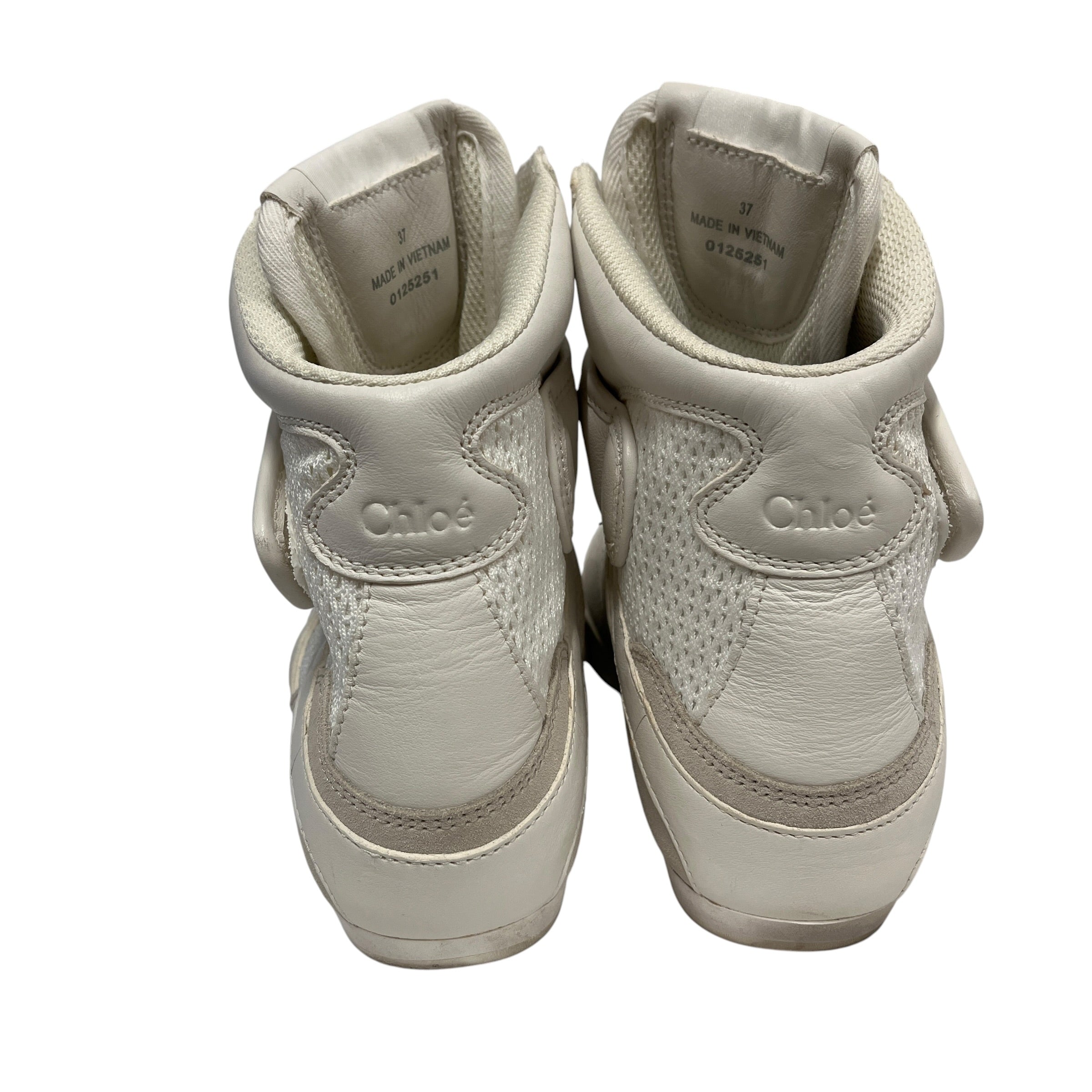 Chloe/Hi-Sneakers/EU 37/Suede/WHT/Kick Mesh High Top Sneaker view 3