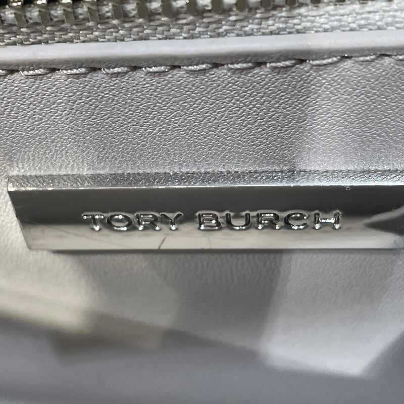 TORY BURCH/Cross Body Bag/Leather/SLV/Fleming Metallic Shoulder