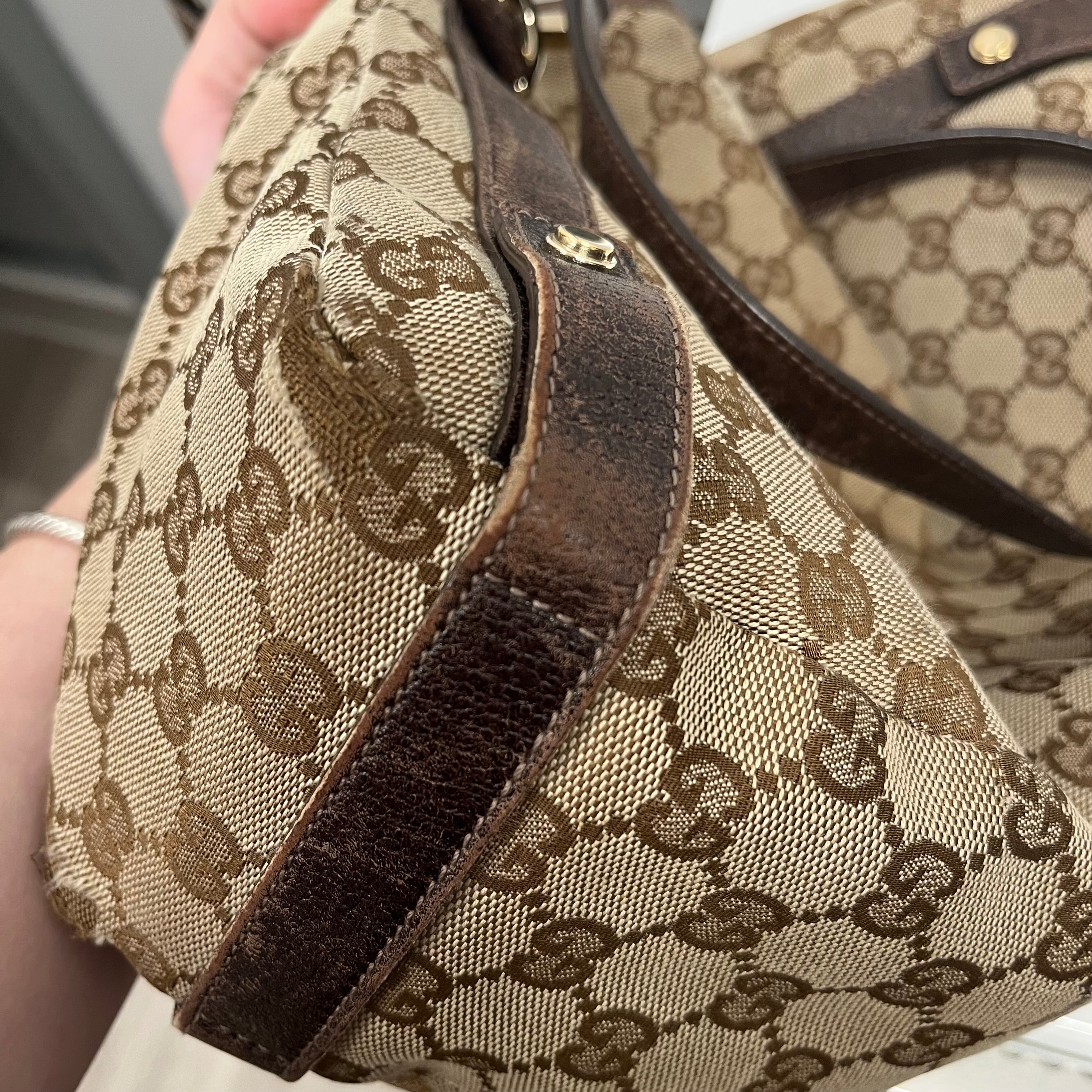 GUCCI/Hand Bag/Monogram/Cotton/BEG/ABBEY view 13