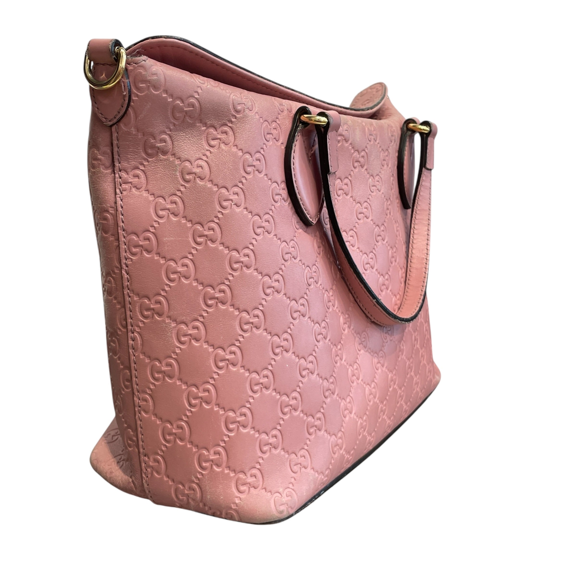 GUCCI/Tote Bag/Monogram/Leather/PNK/GUCCISSMA FOLDOVER view 4