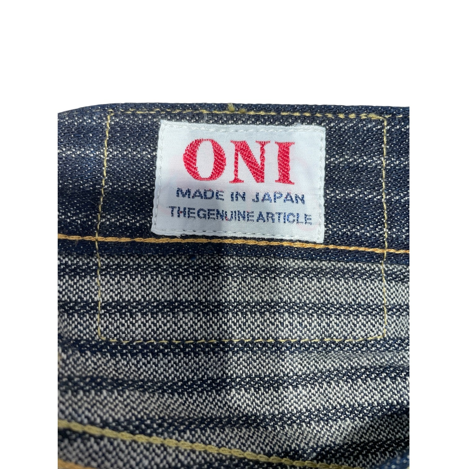 ONI DENIM/Straight Pants/33/Cotton/NVY/Stripe/Pin Stripe Selvedge Jeans view 3