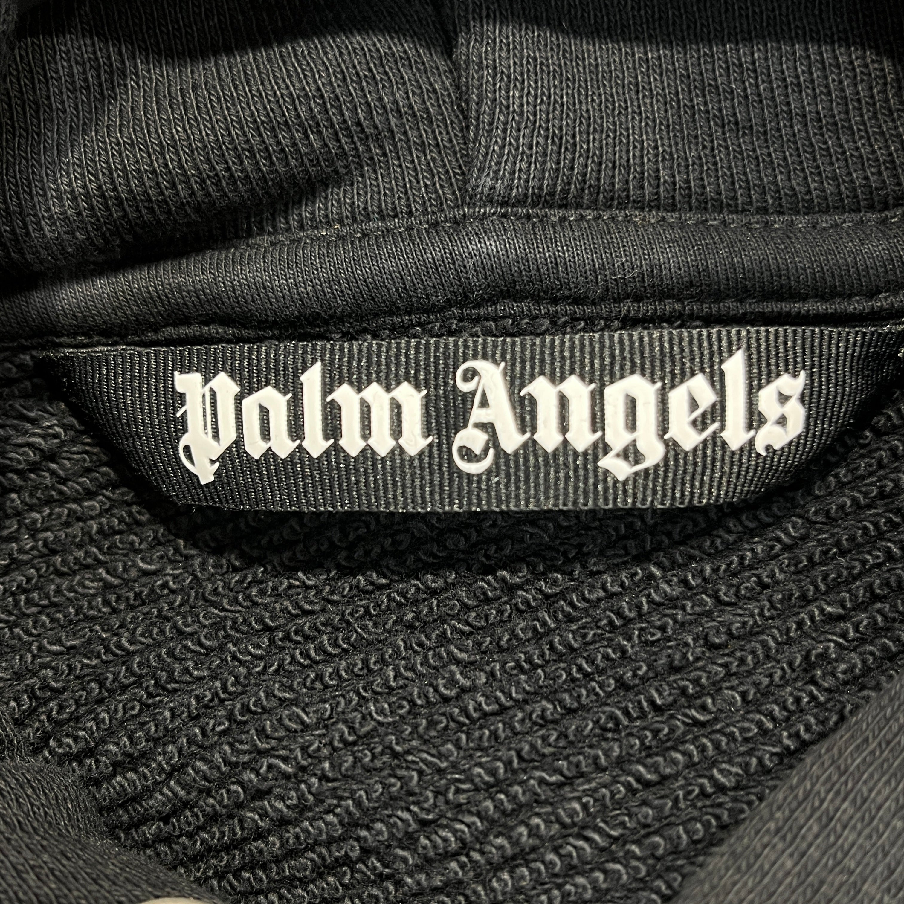 Palm Angels/Hoodie/L/Graphic/Cotton/BLK/White Lettering Brand Name view 3