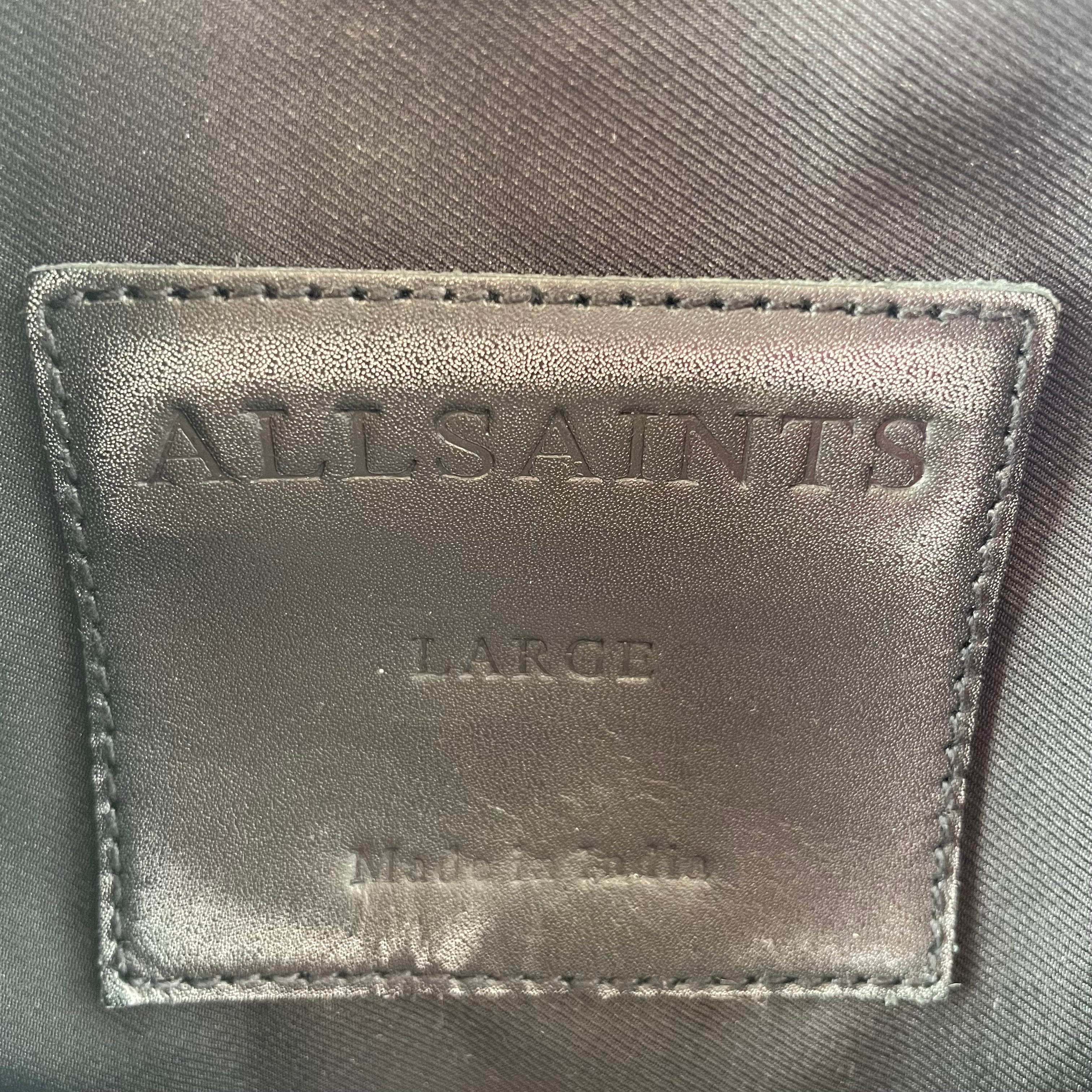 ALLSAINTS/Leather Jkt/L/Leather/BLK/All Over Print/ view 6